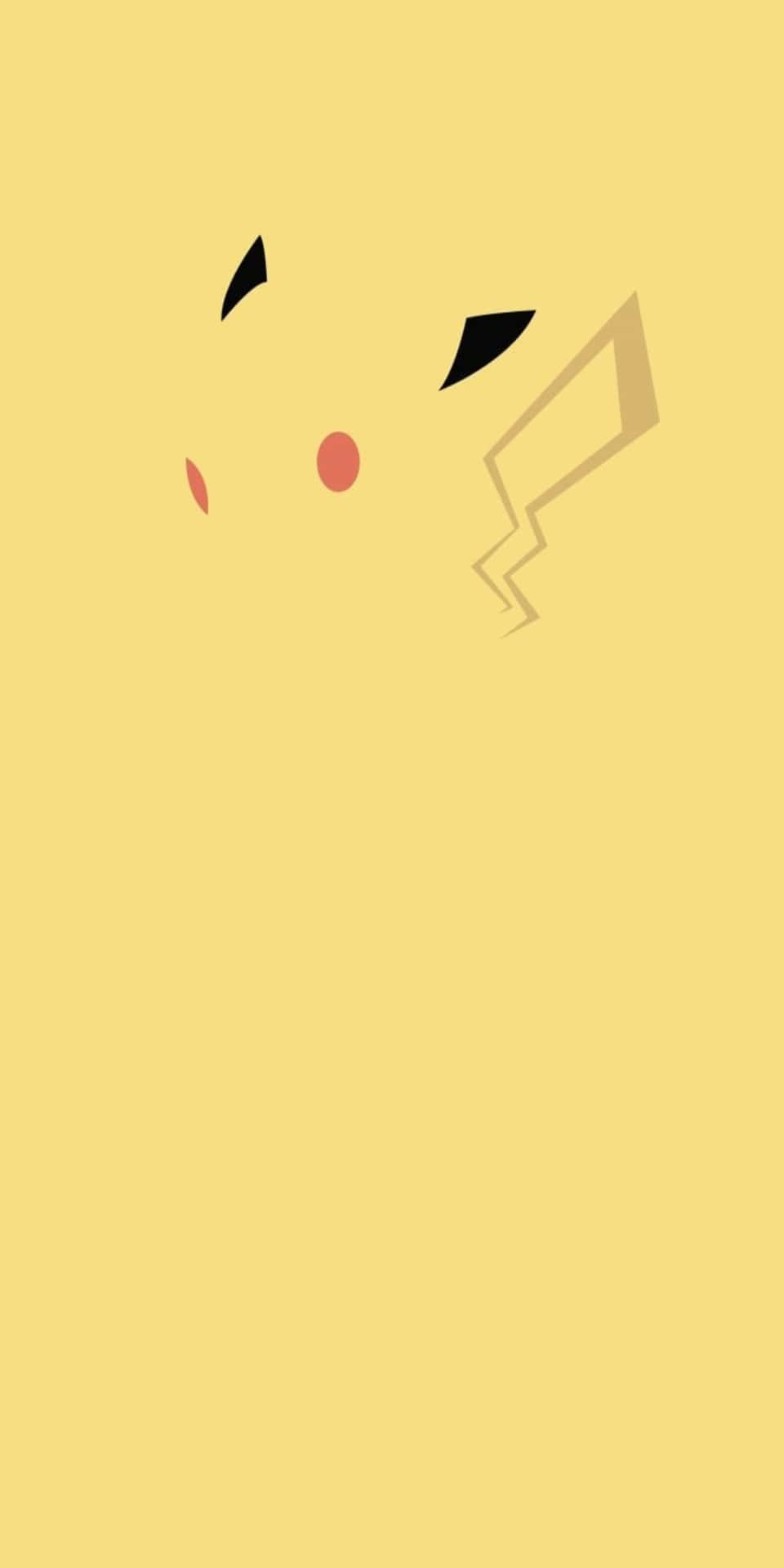 Pikachus Minimal Background Fanart Tegning Til Pixel 3