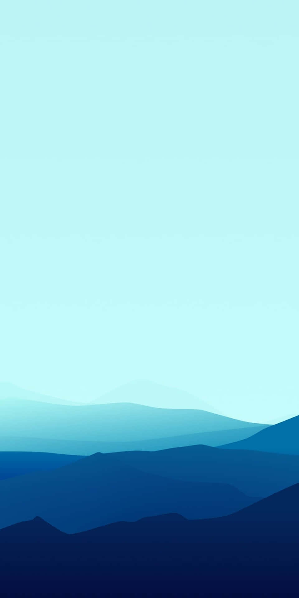 Pixel3 Minimalistischer Hintergrund Im Blauen Design Mit Landschaft