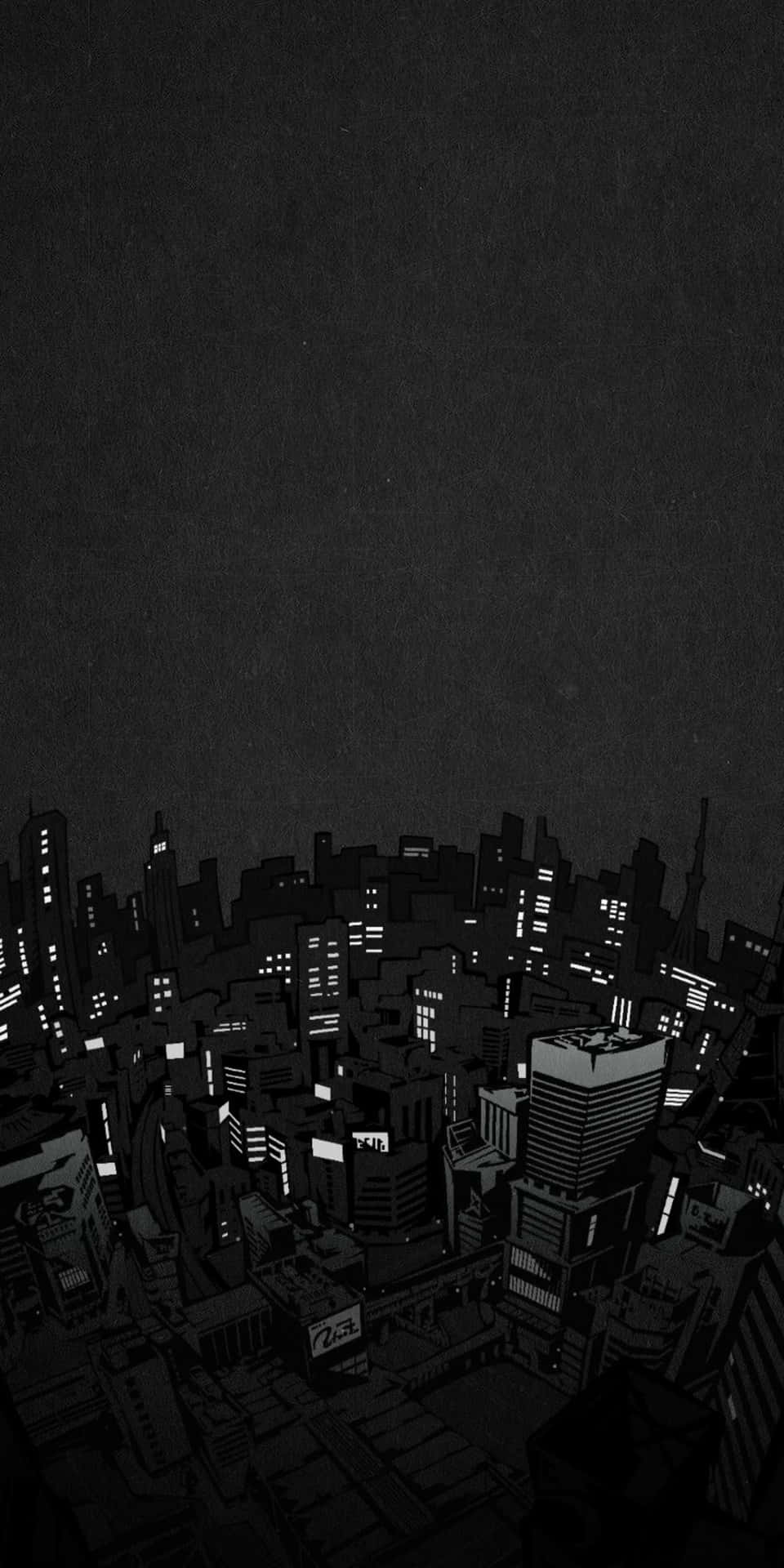 Pixel3 Minimalistischer Hintergrund Mit Einer Zeichnung Von Persona City