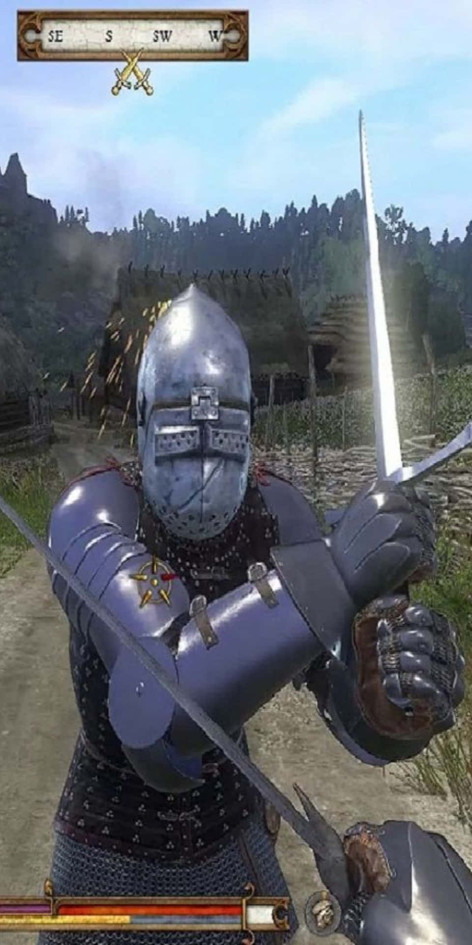A Knight Is Holding A Sword In A Video Game