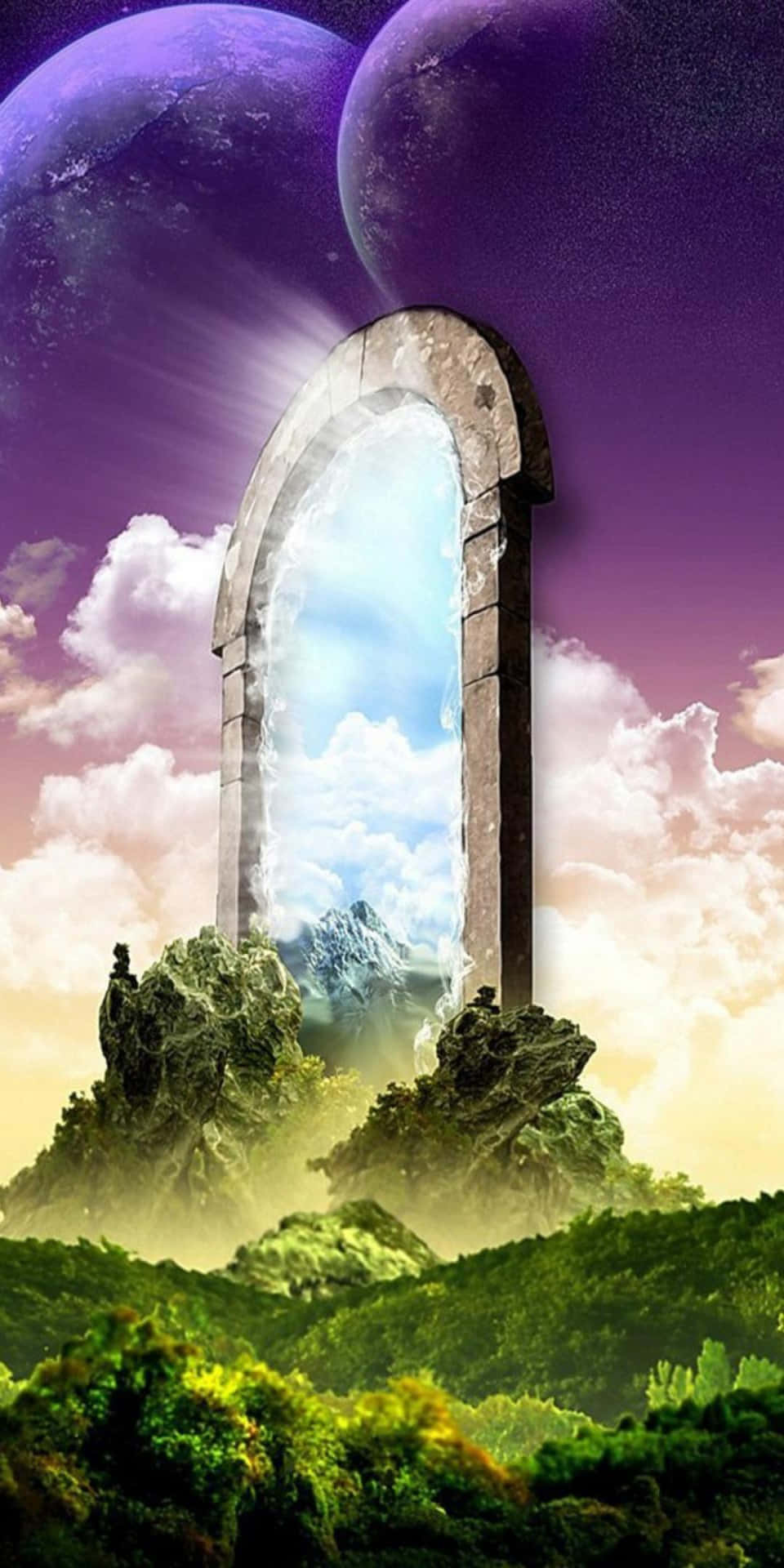 Pixel 3 Nature Background Magical Gate