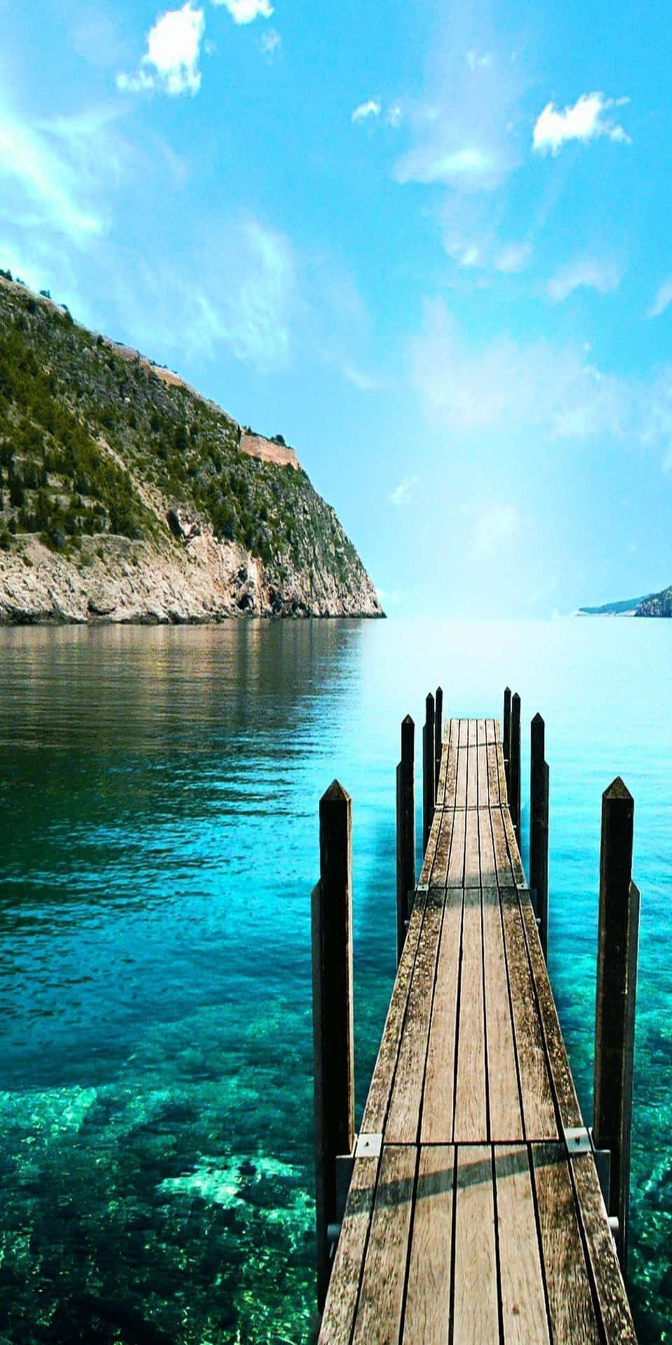 Fondode Pantalla De Naturaleza Del Pixel 3: Lago Azul