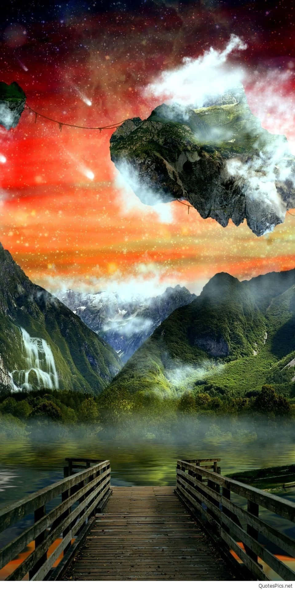 Pixel 3 Natur Baggrund Grønne Bjerge