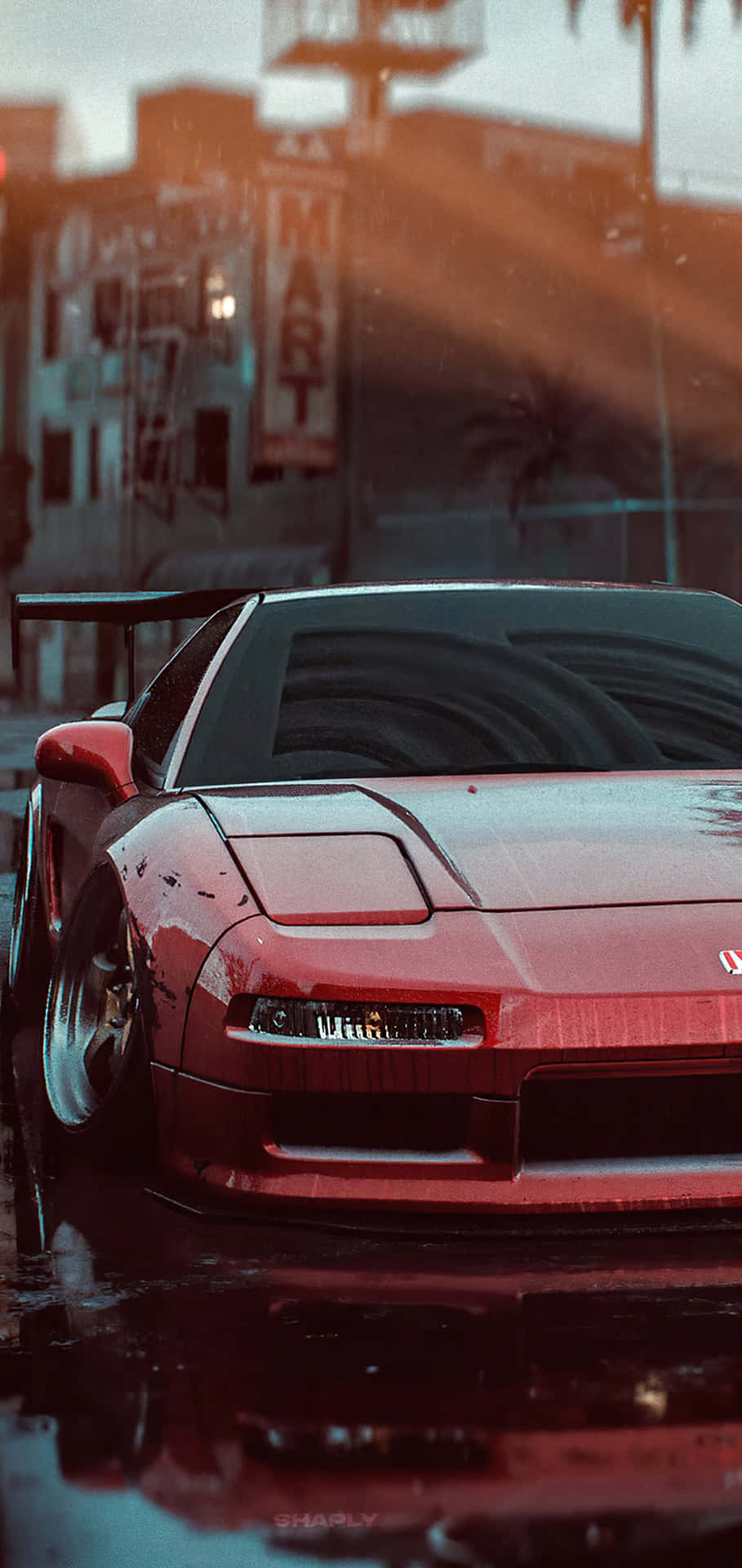Pixel 3 Need for Speed Baggrund Rød Ferrari