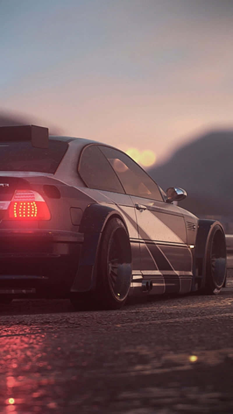 Pixel3 Hintergrundbild Mit Dunkelgrauem Auto Für Need For Speed.