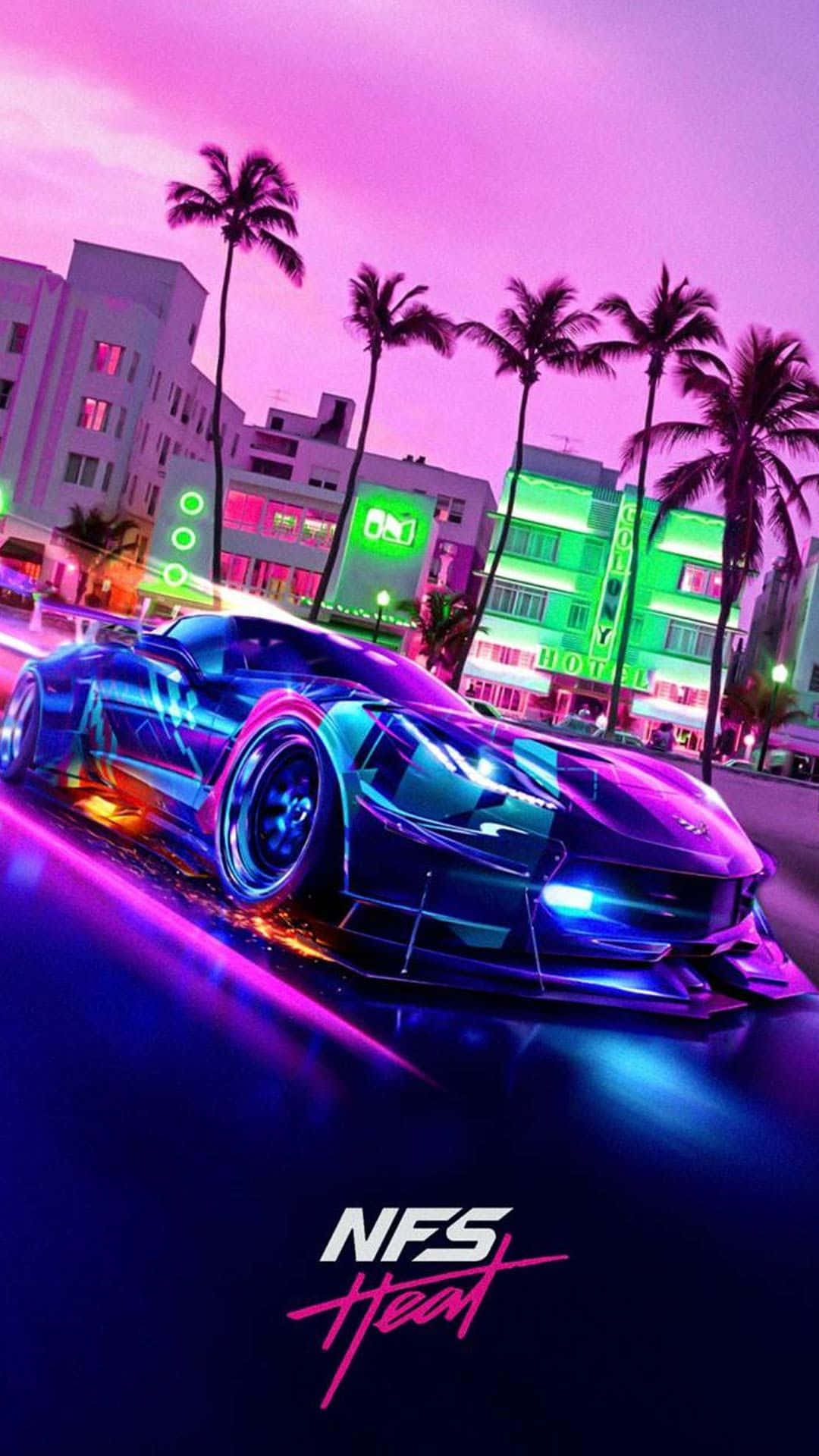 Pixel 3 Need For Speed Background Heat Blue Purple Car