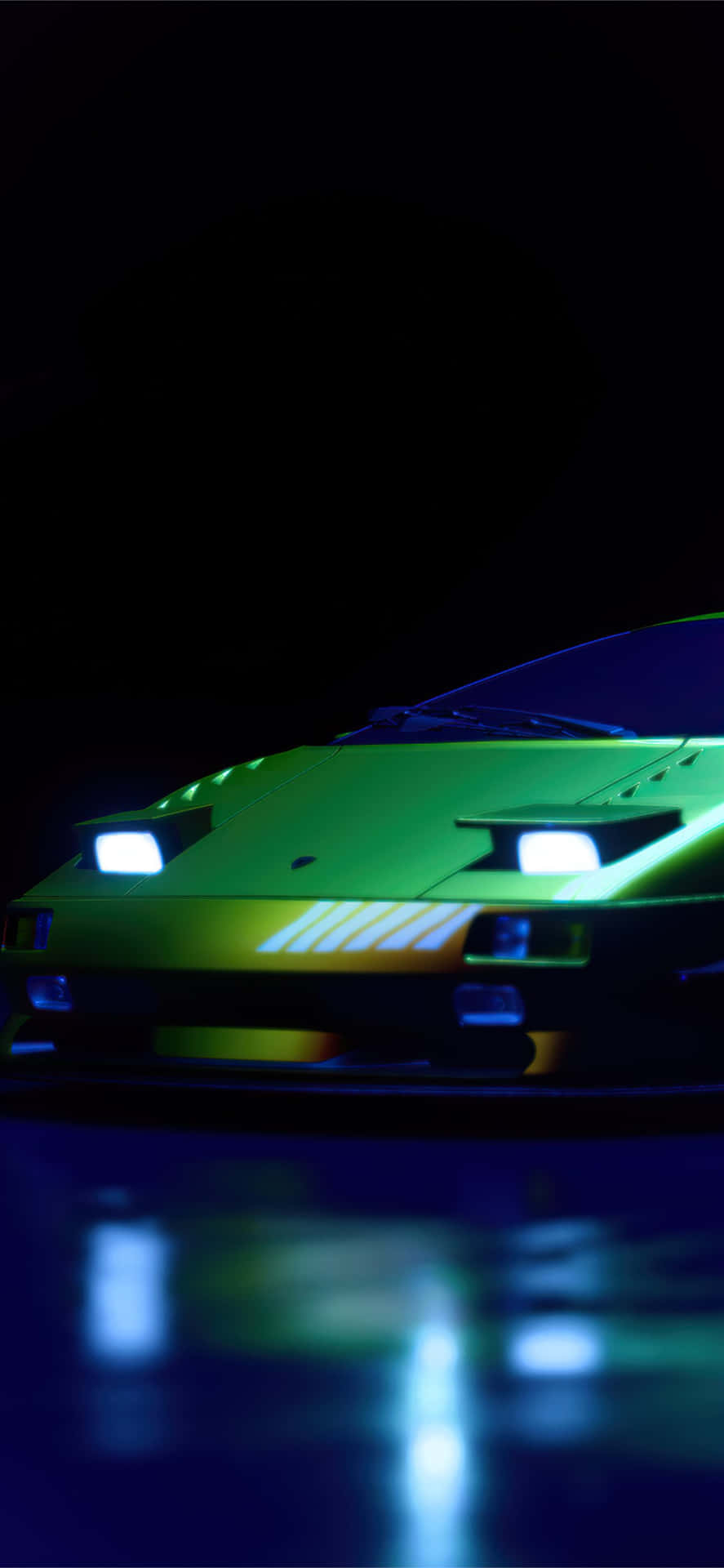 Pixel3 Behöver För Hastighet Bakgrund Mörk Gul Lamborghini.