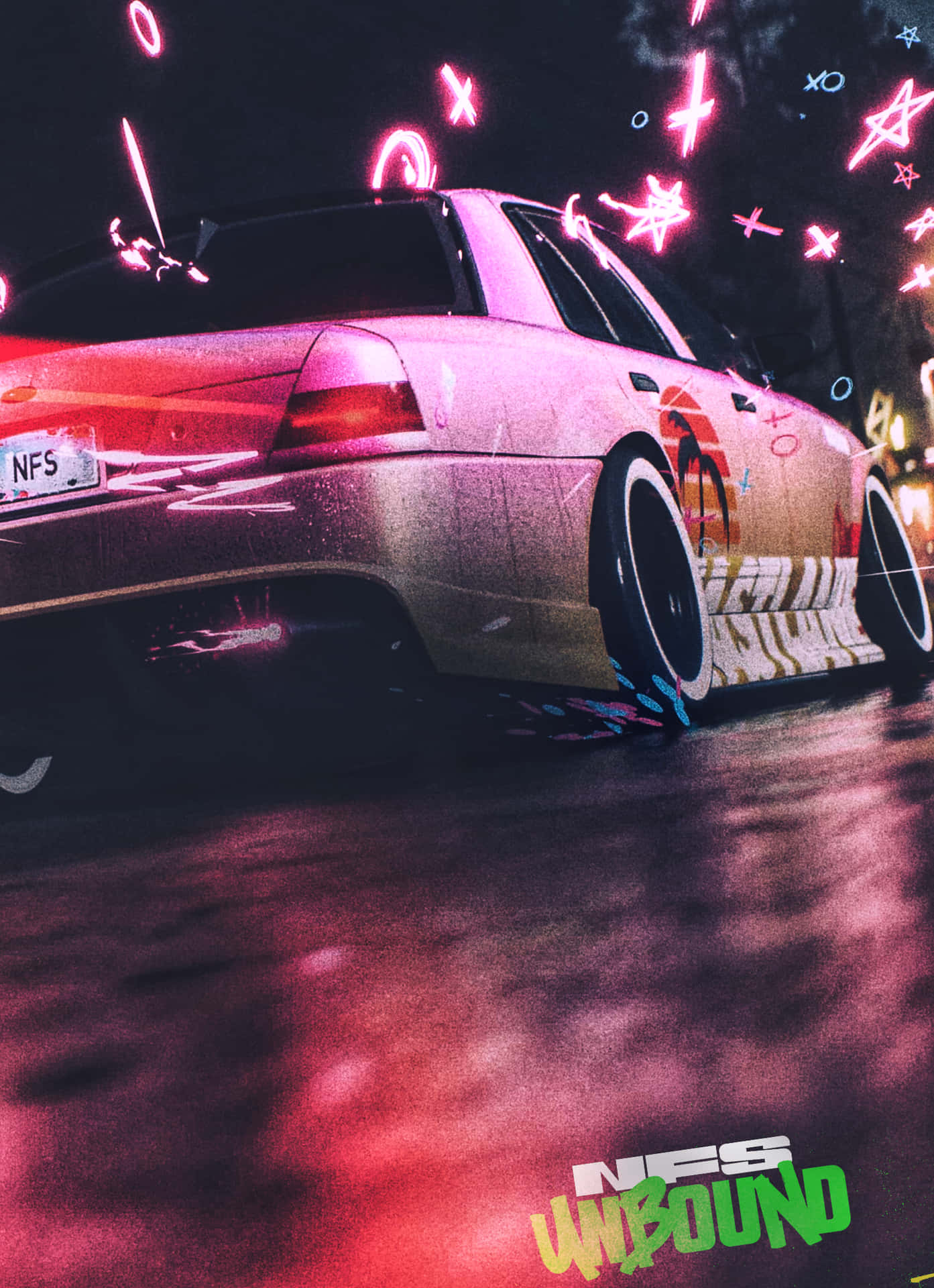 Pixel3 Bakgrundsbild Med Grå Bil Från Need For Speed Unbound.