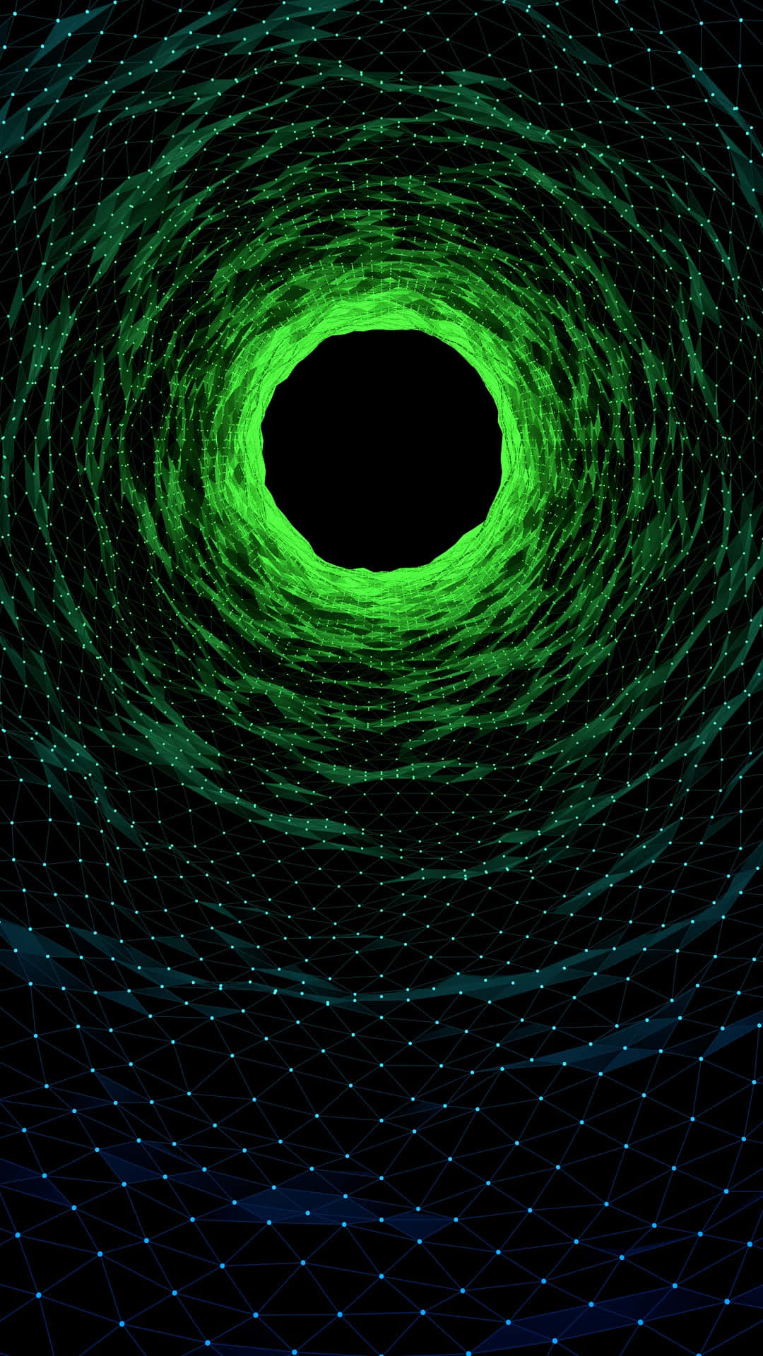 Fondode Pantalla Para Pixel 3 Oled: Túnel De Velocidad En Color Verde Neón