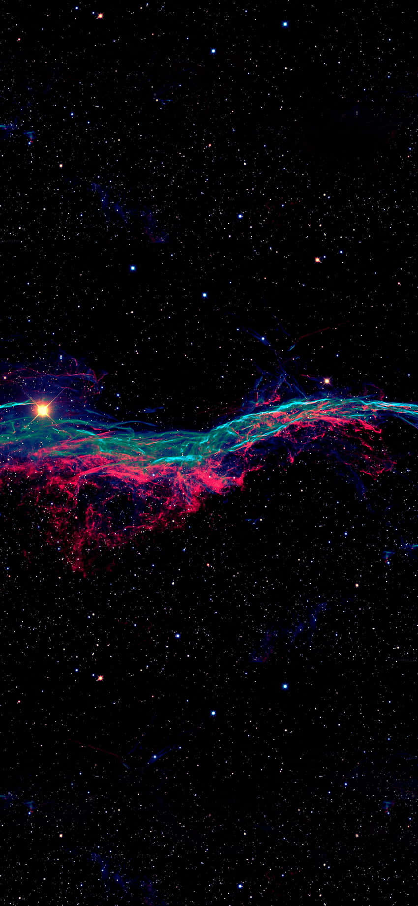 Regnbuefarvet Nebula Pixel 3 Oled Baggrund