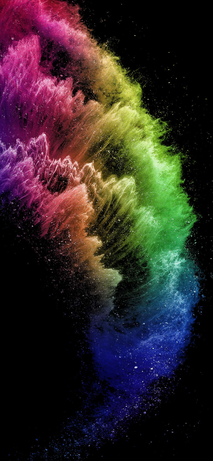 Spild farverig maling Pixel 3 OLED-baggrund: