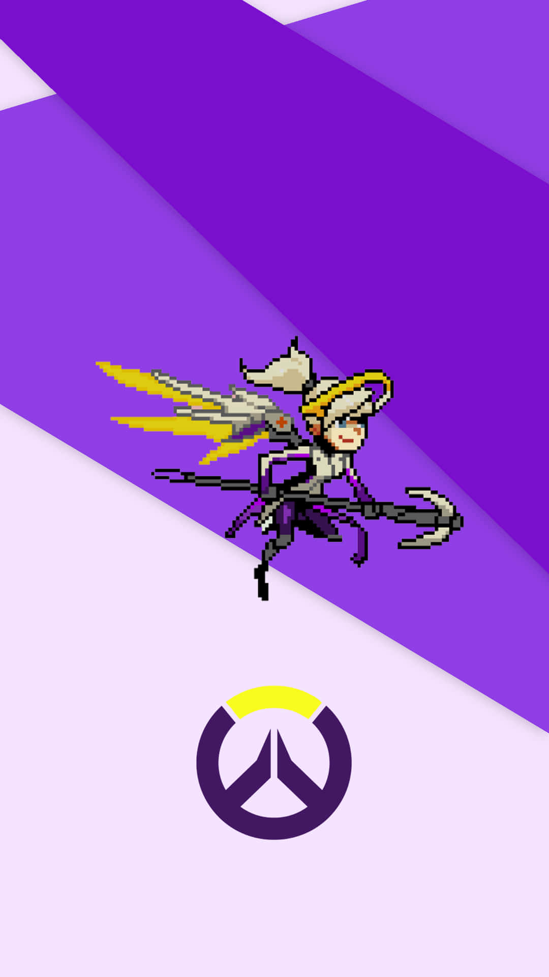 Pixel 3 Overwatch Background Mercy Violet Background