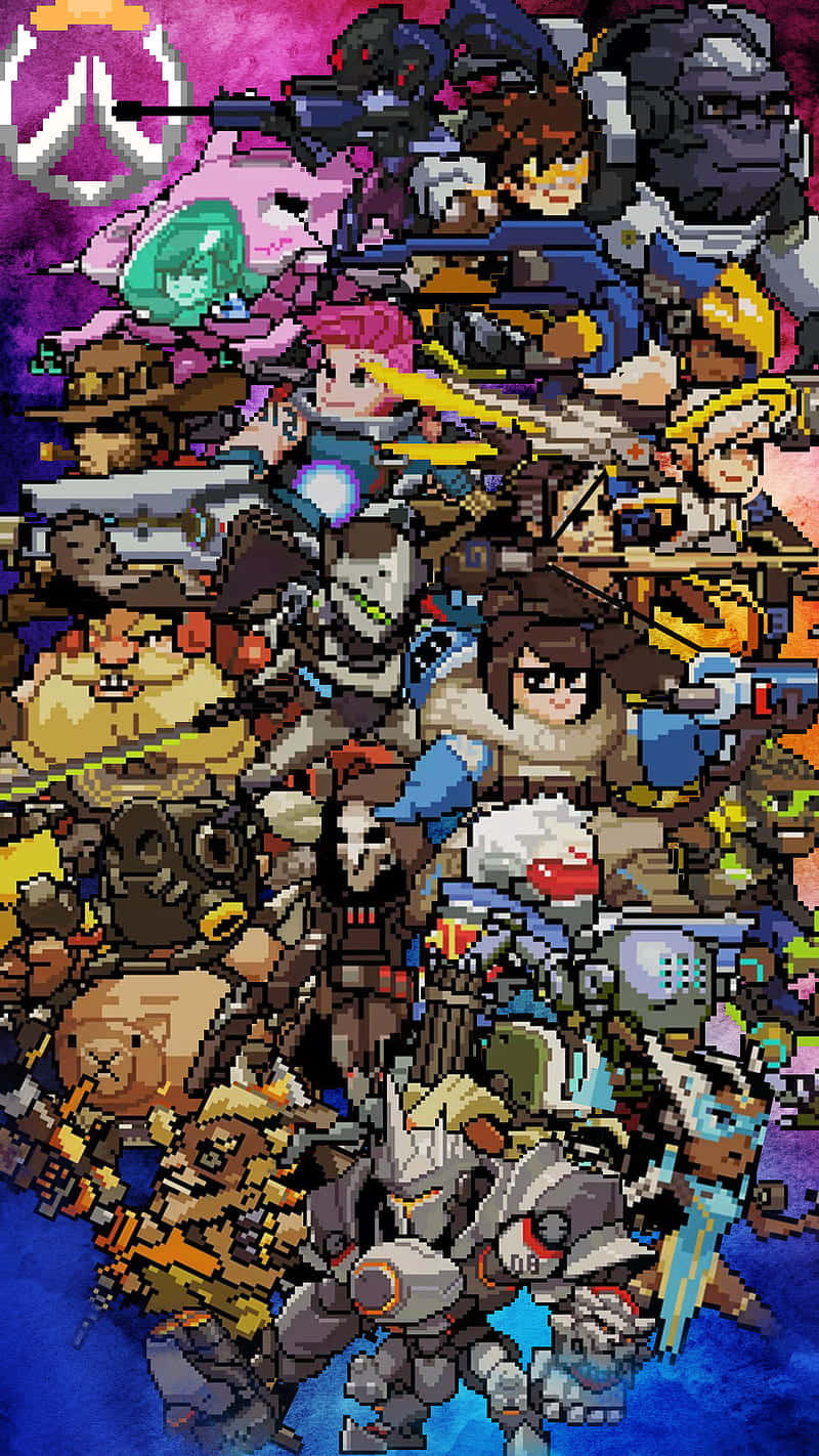 Pixel 3 Overwatch Background The Characters In Chibi Drawing Background