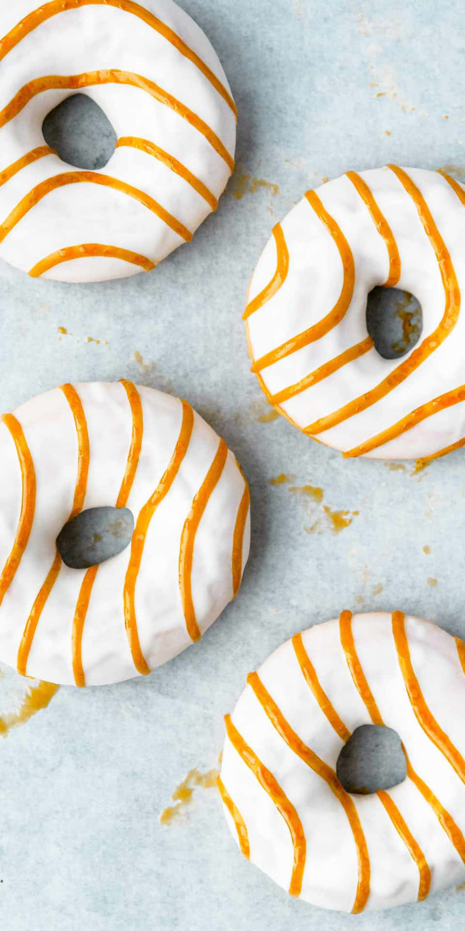 Pixel 3 Pastries Background Orange White Donuts