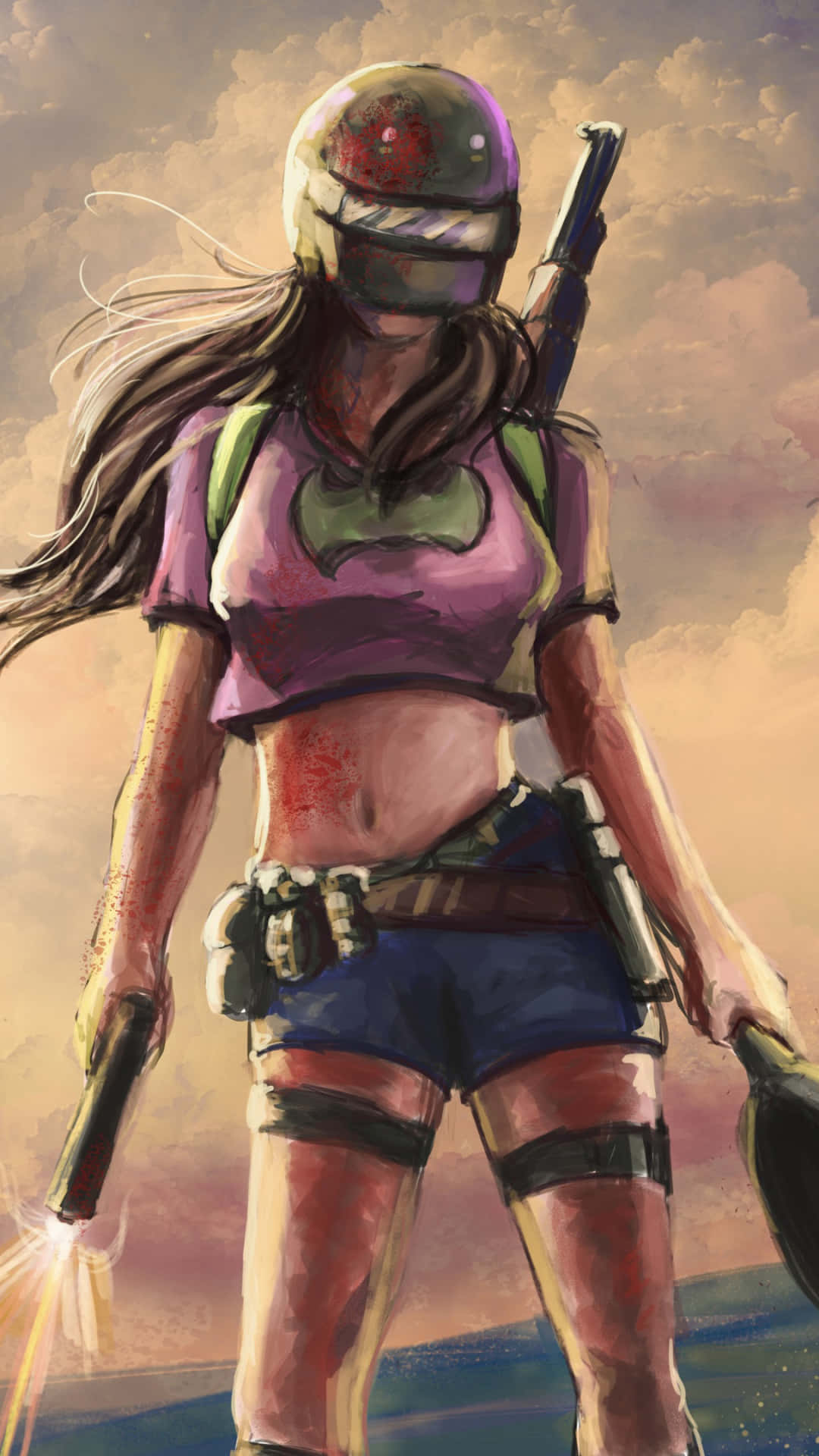 Portrait Girl Character Pixel 3 Playerunknown's Battlegrounds Background