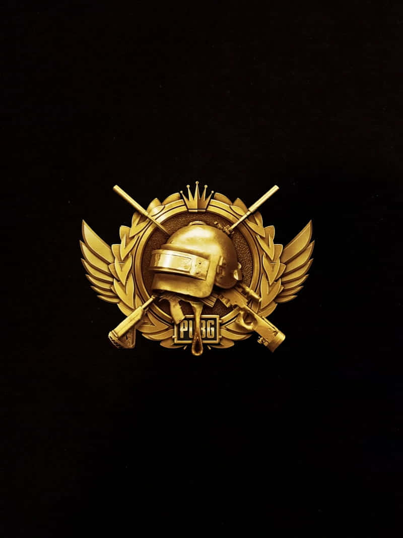 Portrait Pixel 3 Playerunknown's Battlegrounds Golden Logo Background