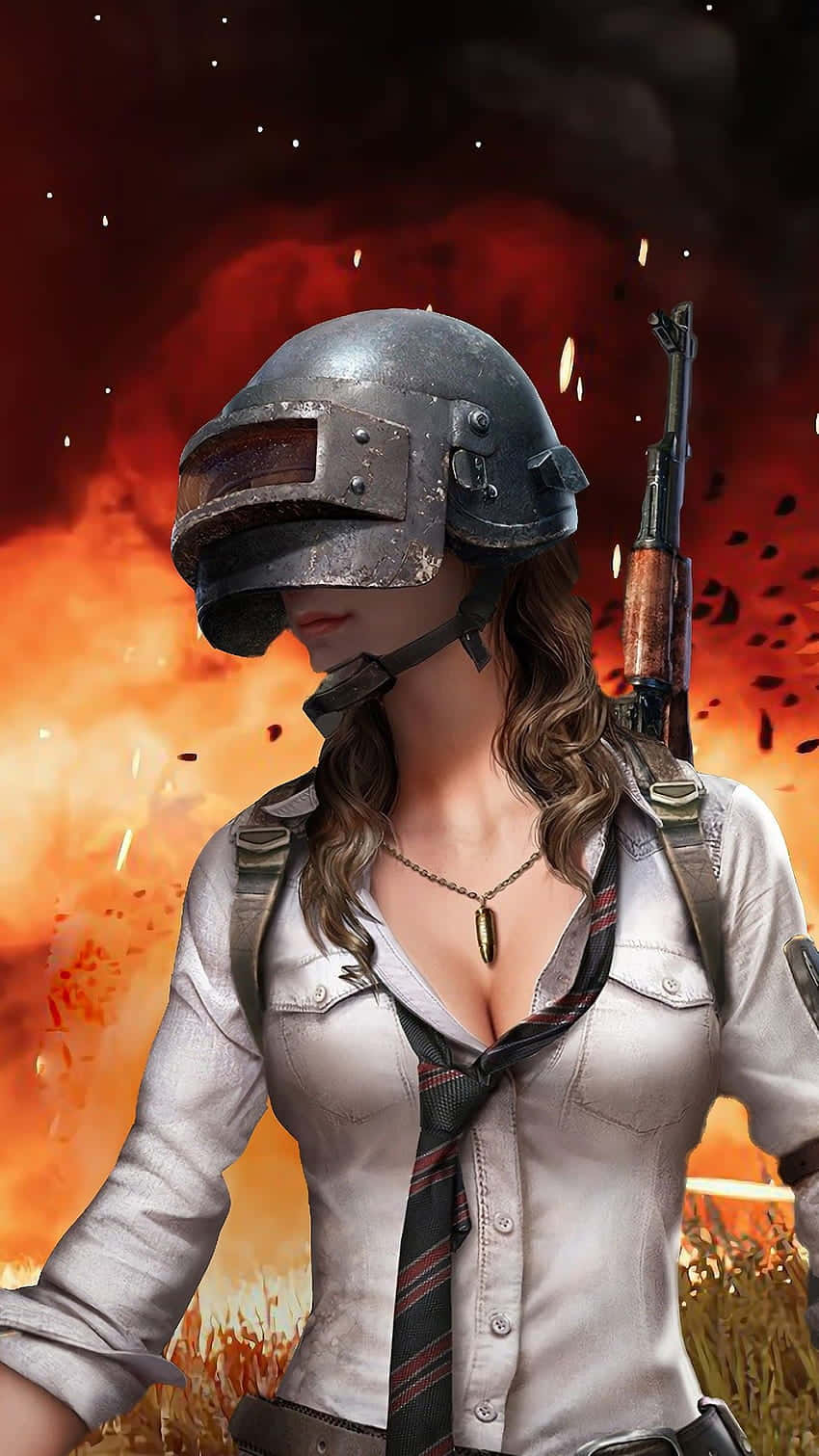 Sexy Girl Pixel 3 Playerunknown's Battlegrounds Explosion Background