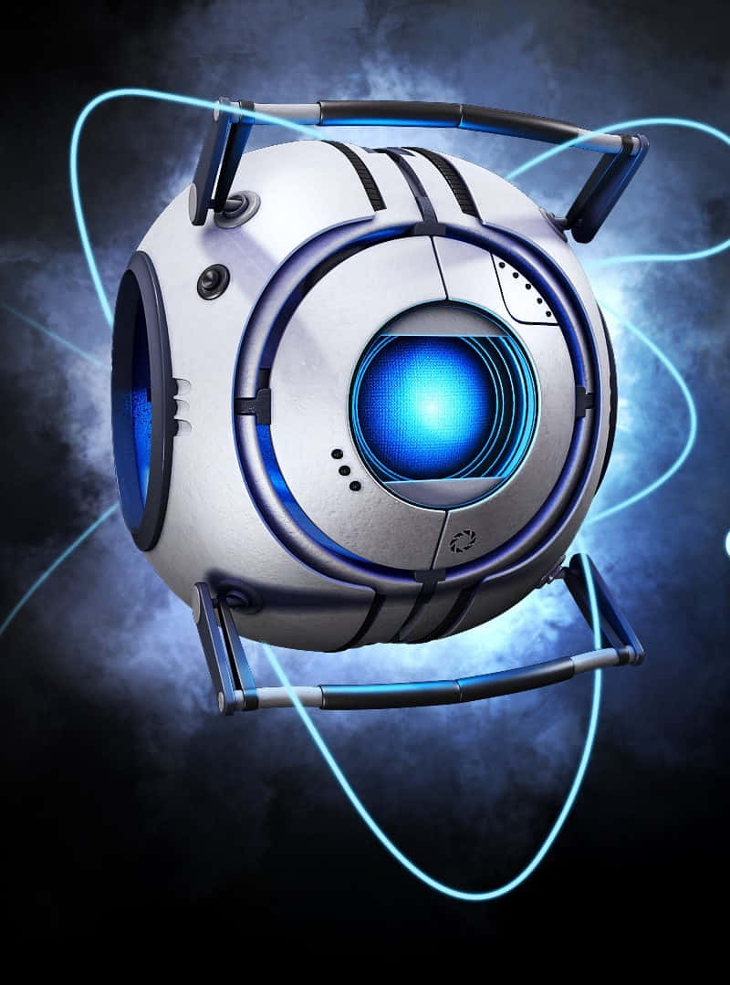 Pixel3 Portal 2 Hintergrund Mit Blauen Kabeln