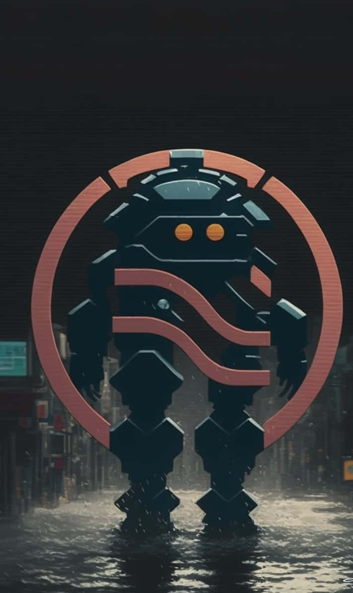 Pixel 3 Portal 2 Baggrund Sort Robot Tapet