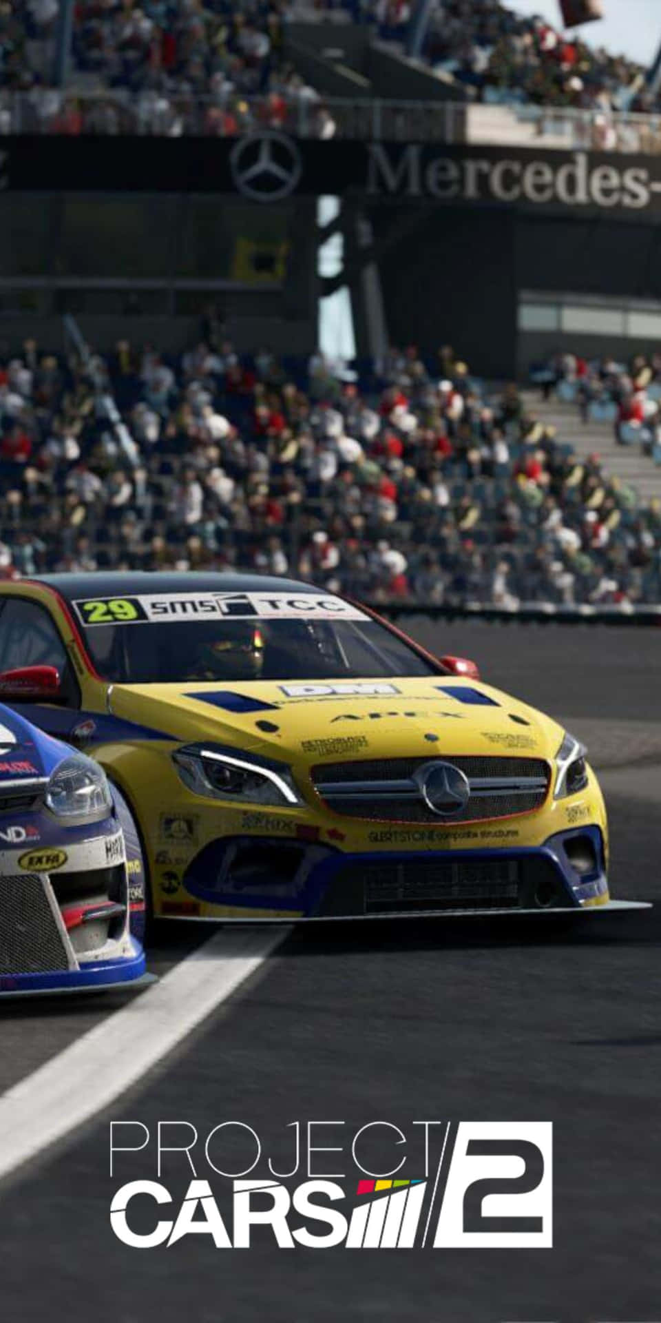 Yellow 2016 Mercedes AMG Pixel 3 Project Cars 2 Background