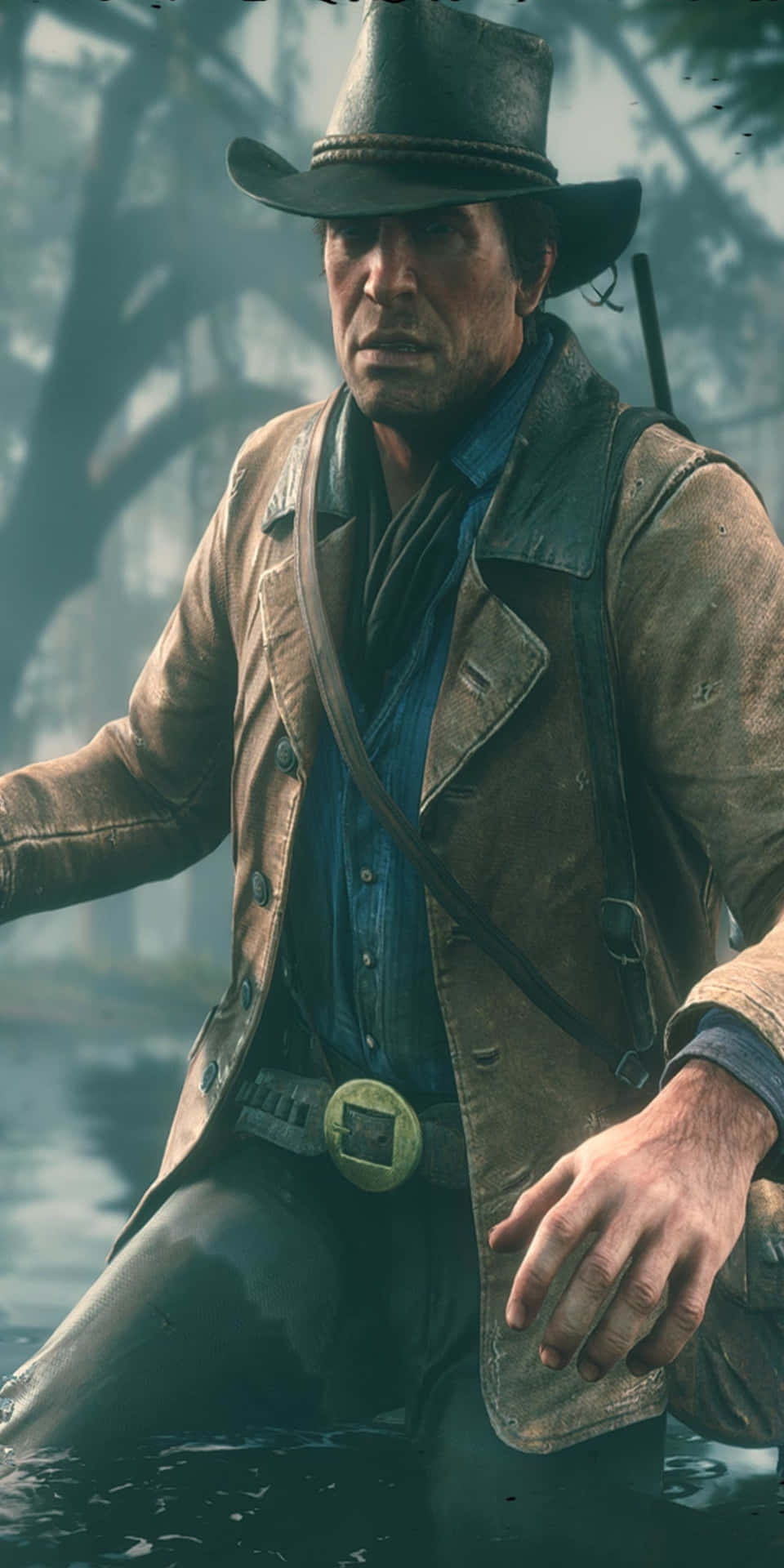 Pixel 3 Red Dead Redemption 2 Background Arthur Morgan With A Shocked Look