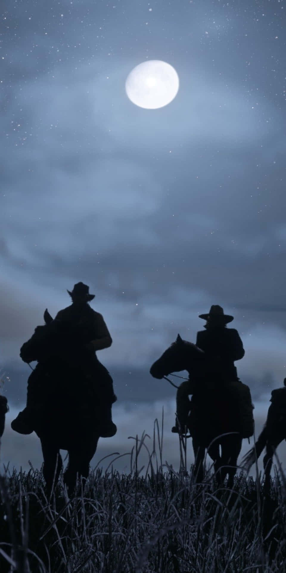 Pixel3 Sfondo Di Red Dead Redemption 2 Cowboys Di Notte