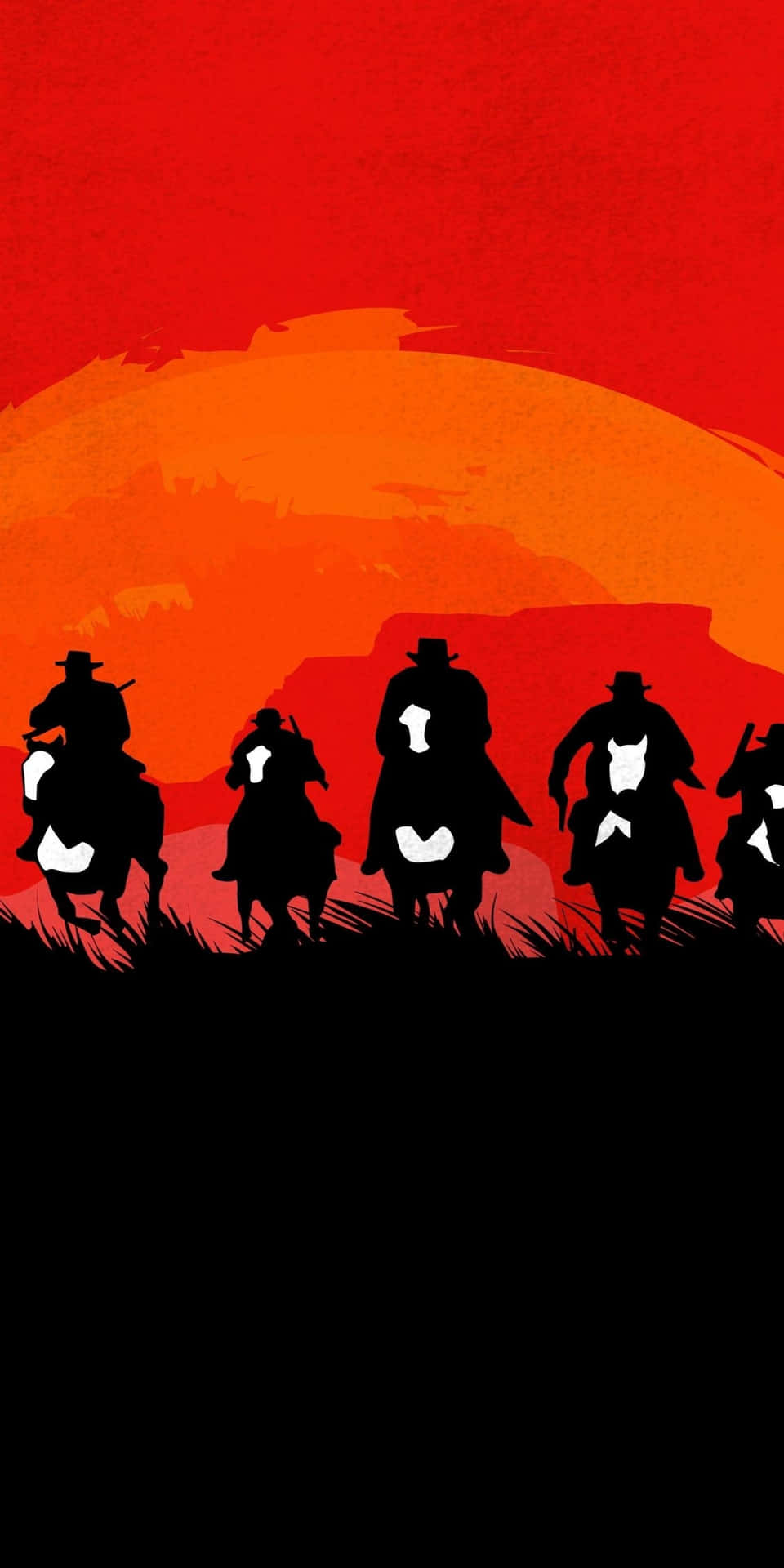 Fondode Pantalla De Red Dead Redemption 2 En El Pixel 3 - Vaqueros Montando Juntos.
