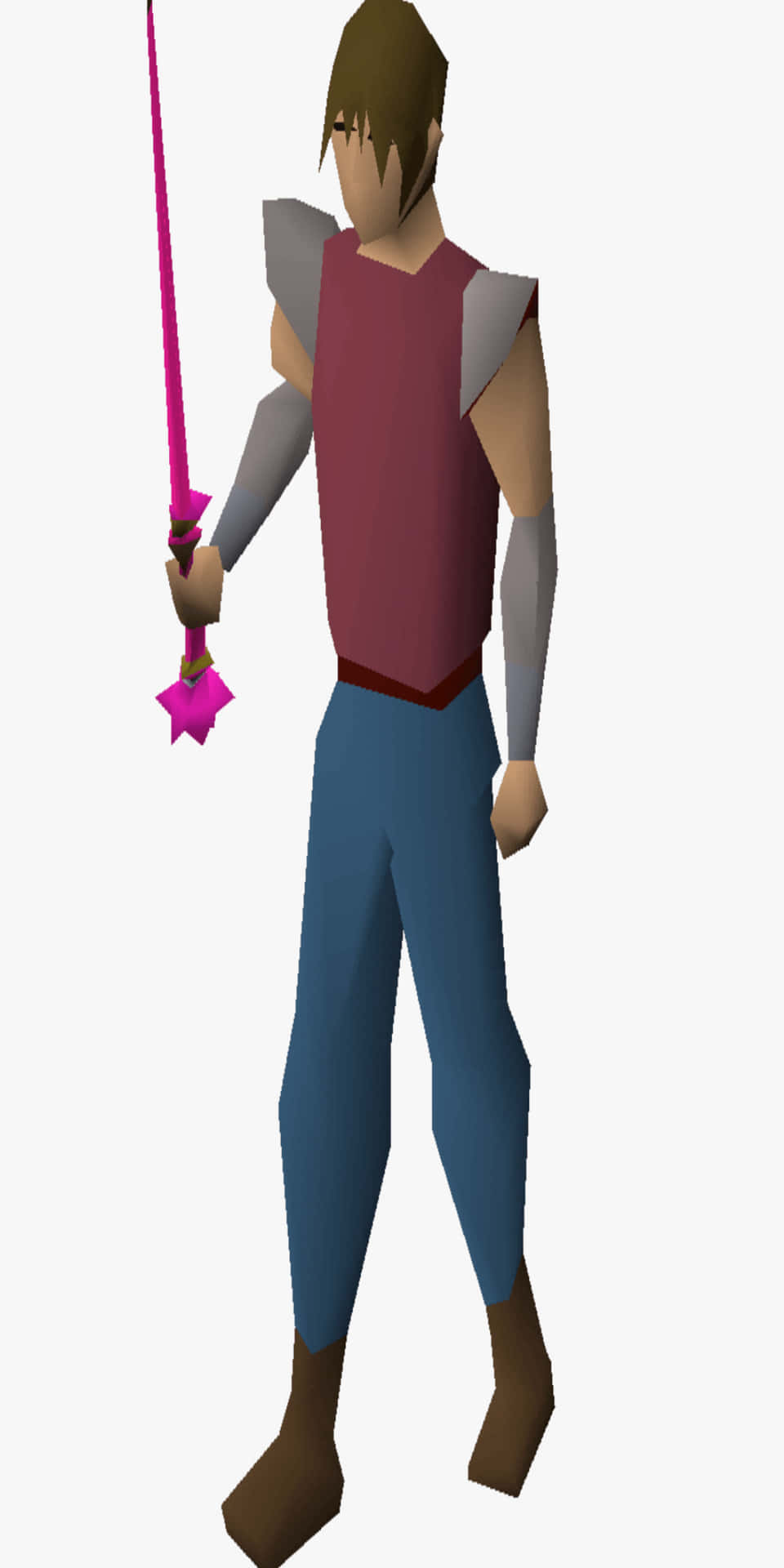 A 3d Model Of A Man Holding A Sword