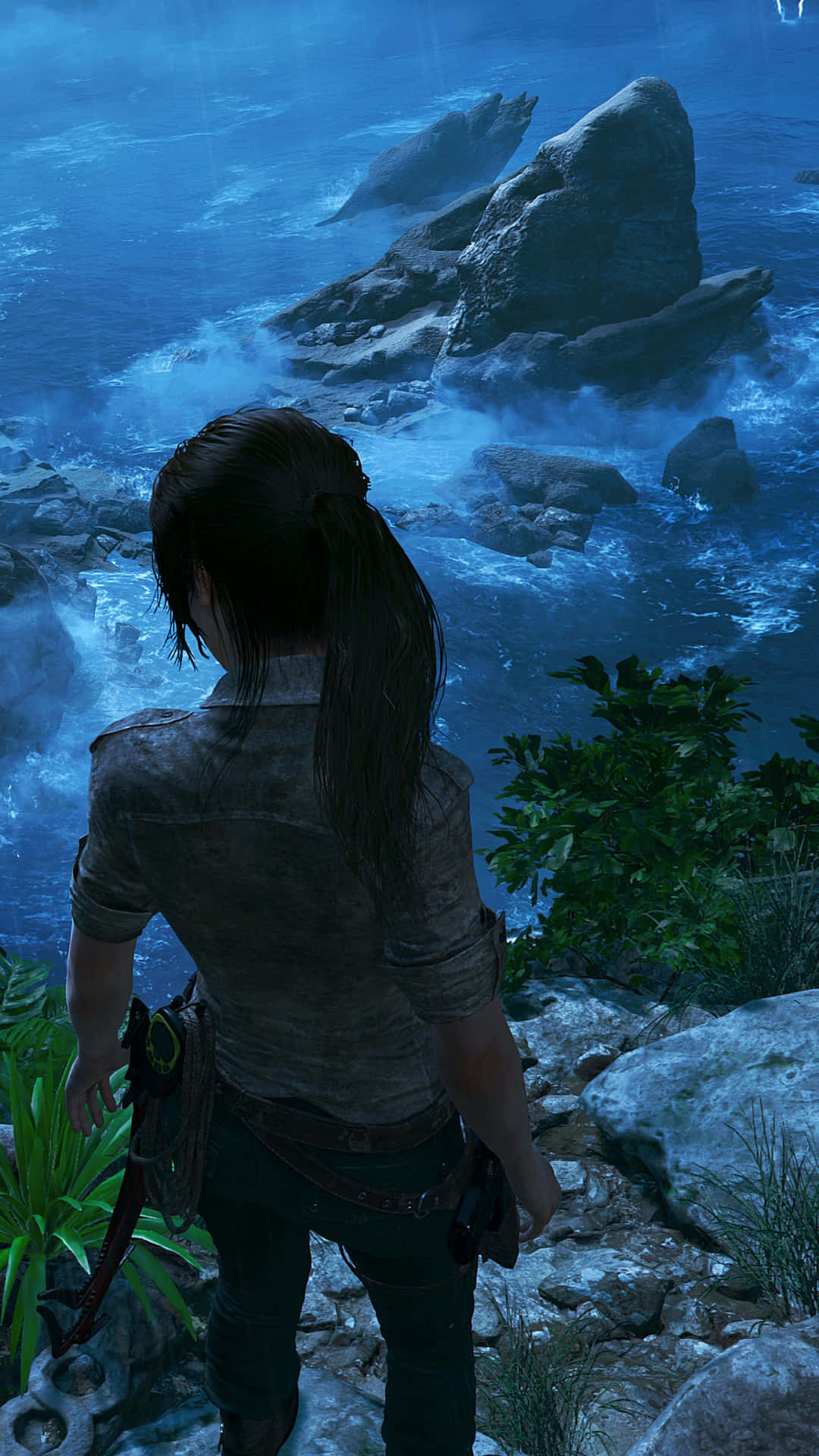 The Game Is Showing A Woman Standing On A Cliff