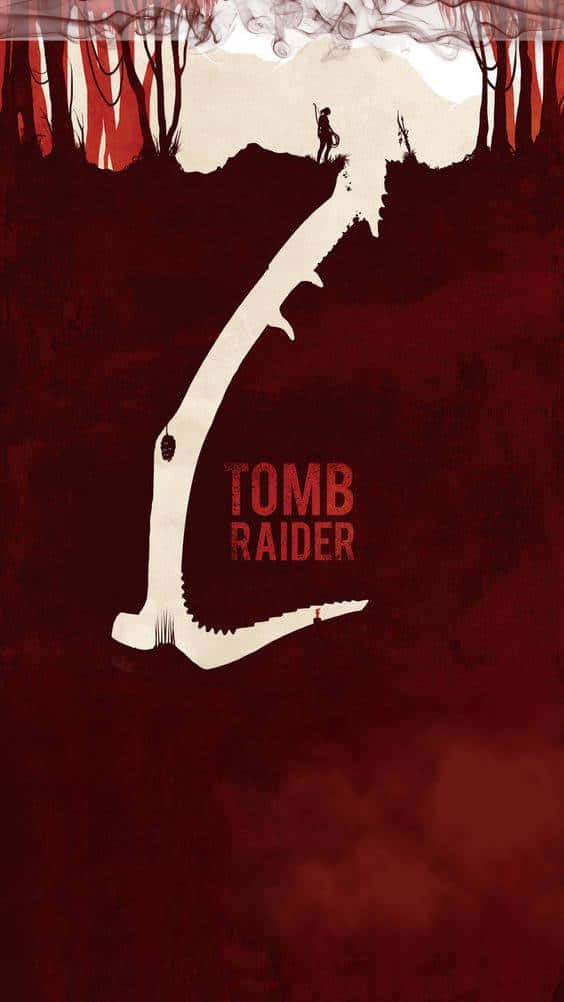 Tomb Raider - A Poster With A Tree And A Sword