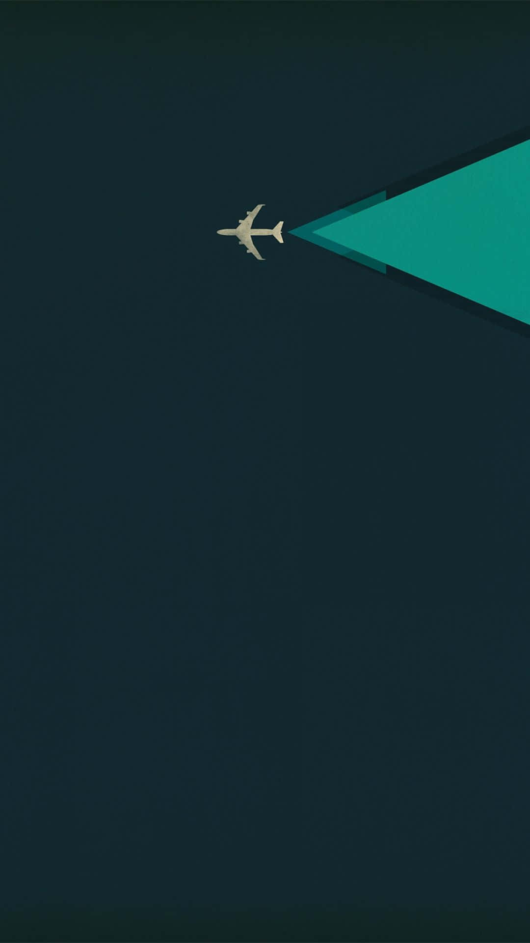 Pixel 3 Small Planes Background With Green Trail Background