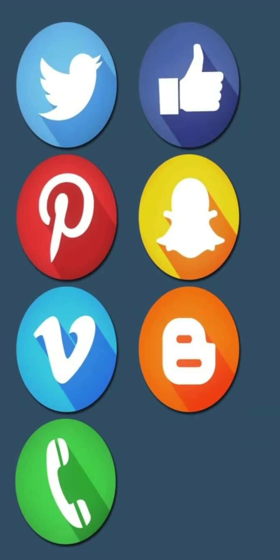 Pixel3 Bakgrund Med Sju Sociala Medie-logotyper.