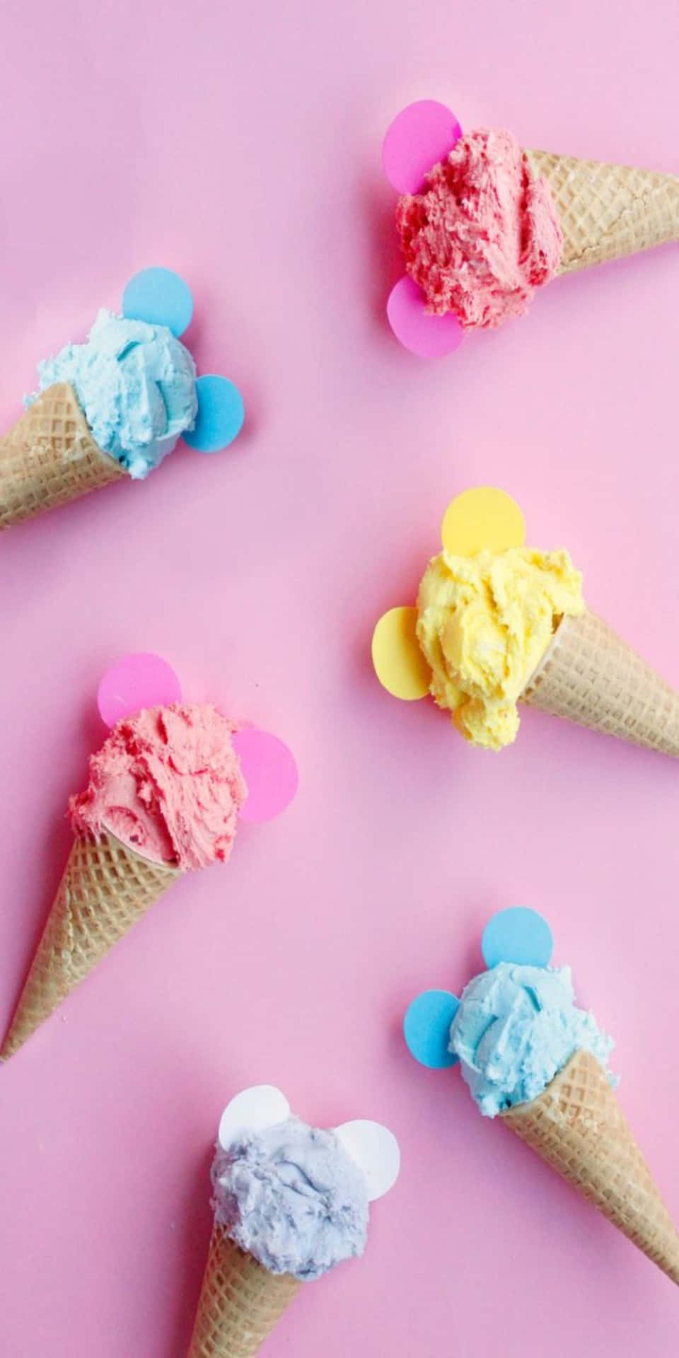 Ice Cream Colorful Pixel 3 Summer Background