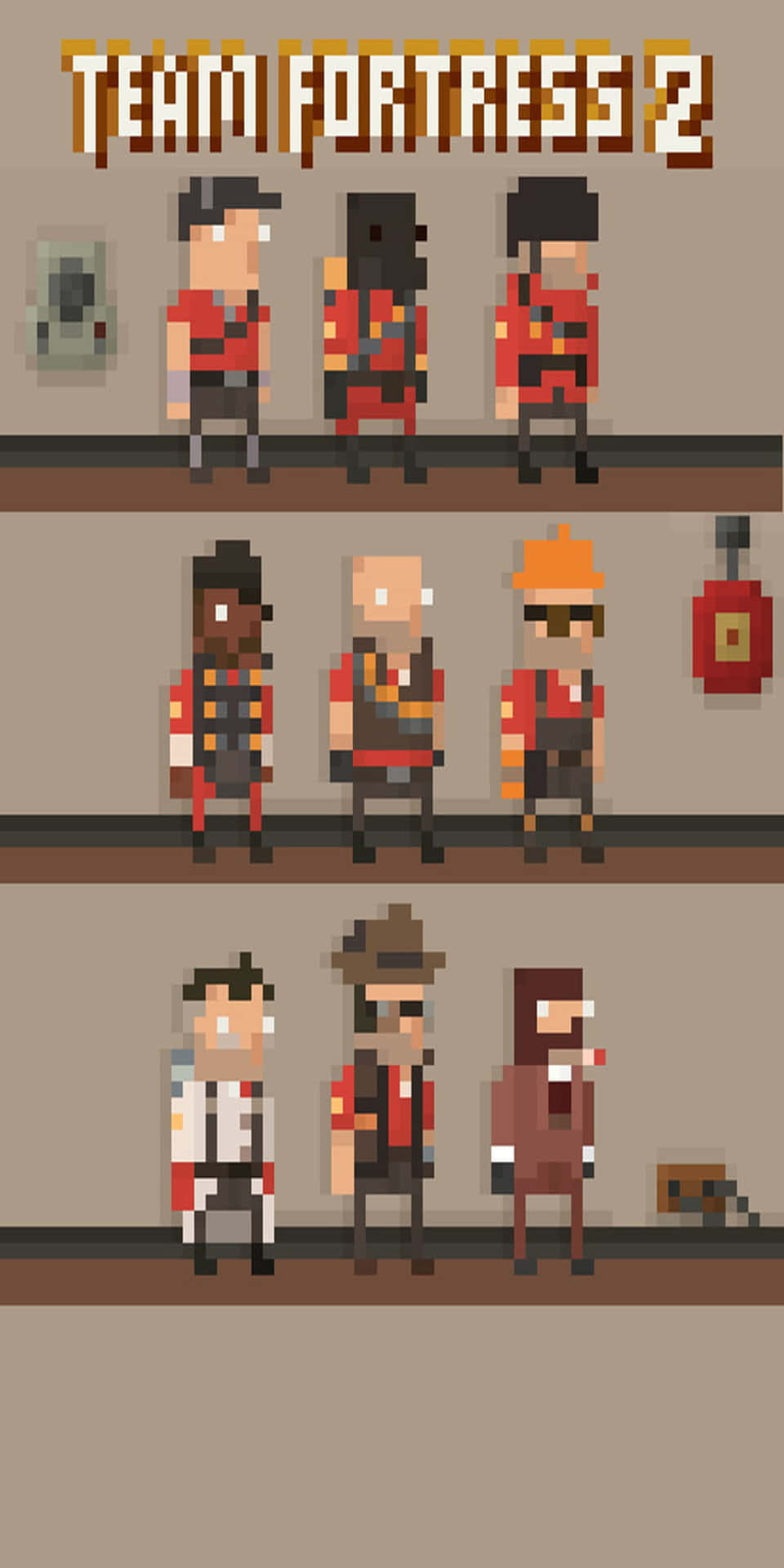 Animated Art Characters Pixel 3 TF2 Background
