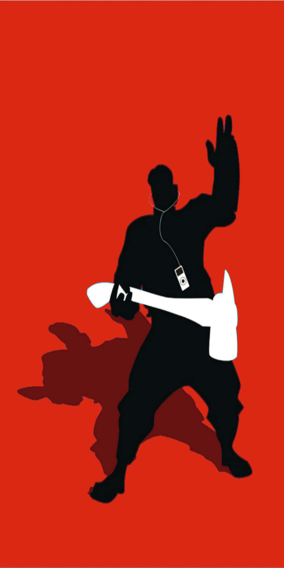 Red Pyro Silhouette Pixel 3 TF2 Background Vector Artwork