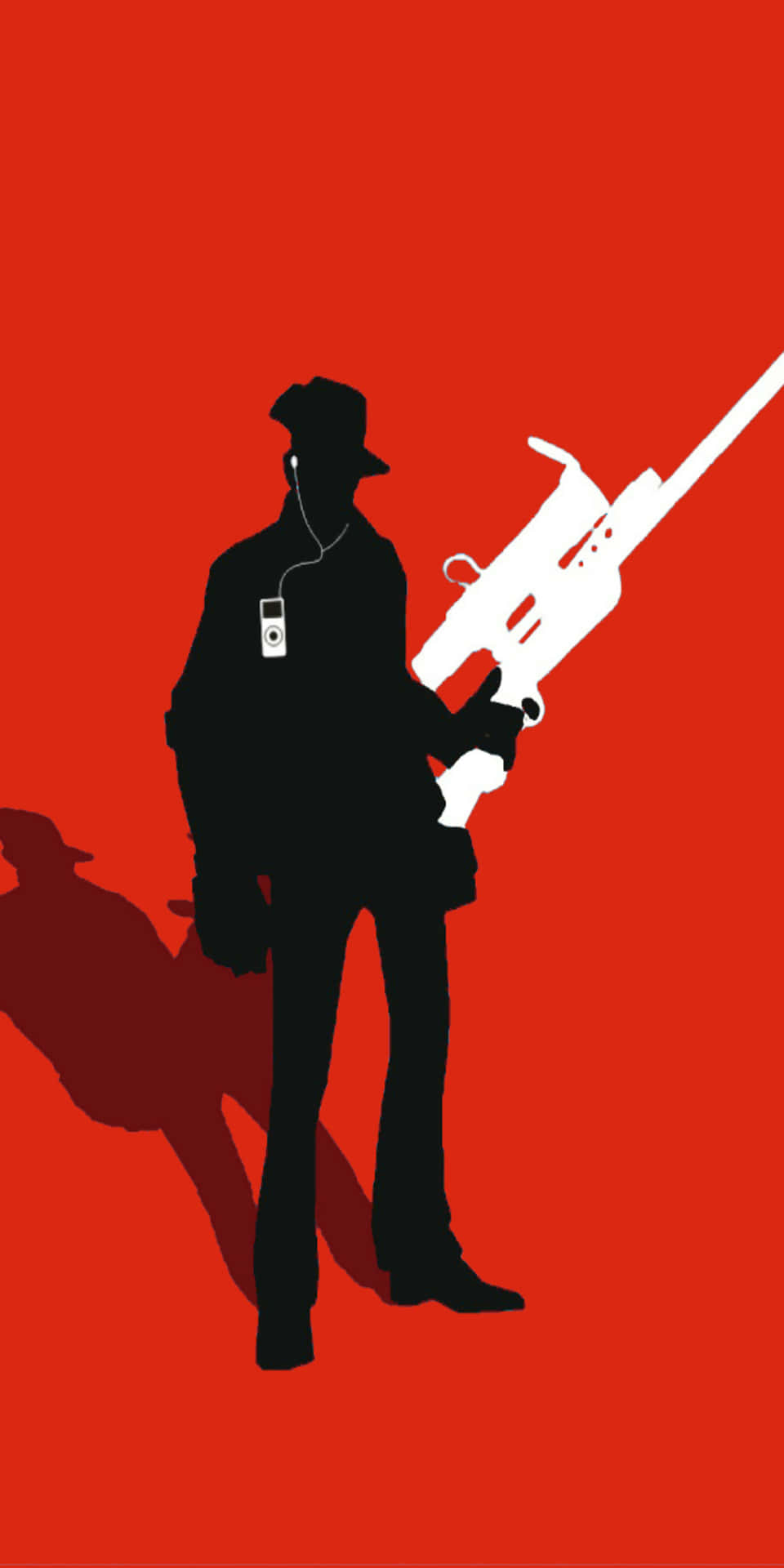 Simple Red Sniper Pixel 3 TF2 Background Vector Illustration