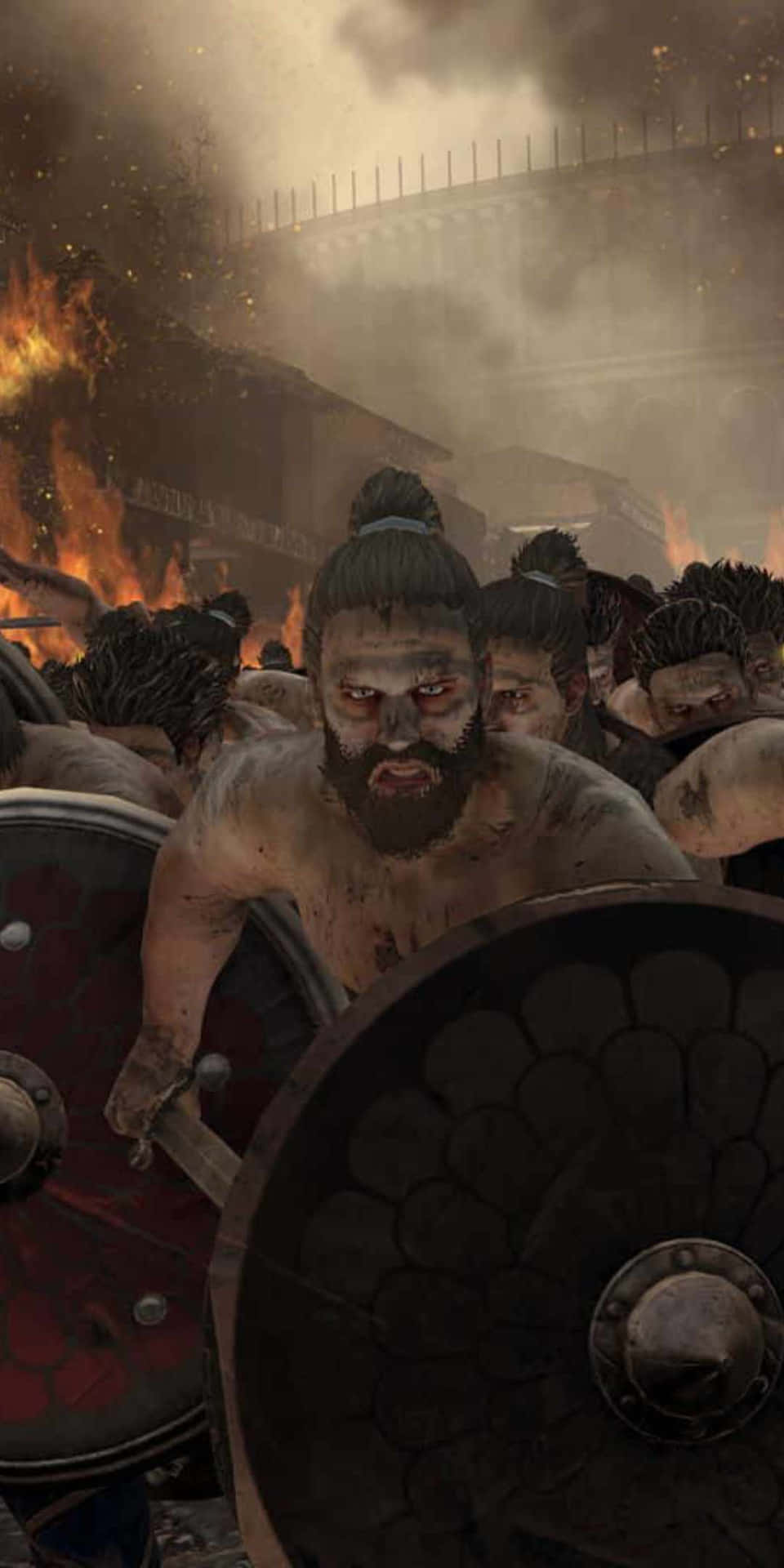 Mörkpixel 3 Total War Attila Barbarian Bakgrund.