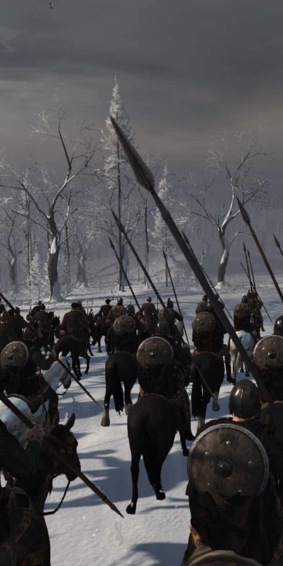 Pixel 3 Total War Attila Winter Cavalry Background