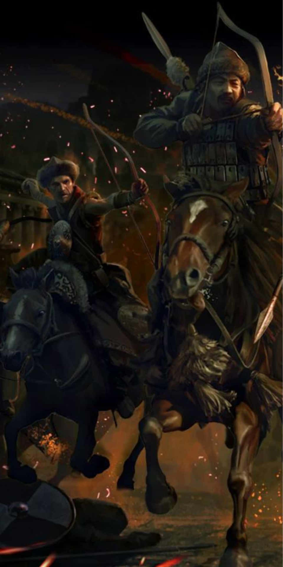 Pixel3 Bakgrundsbild Med Total War Attila Hans Horse Archers.