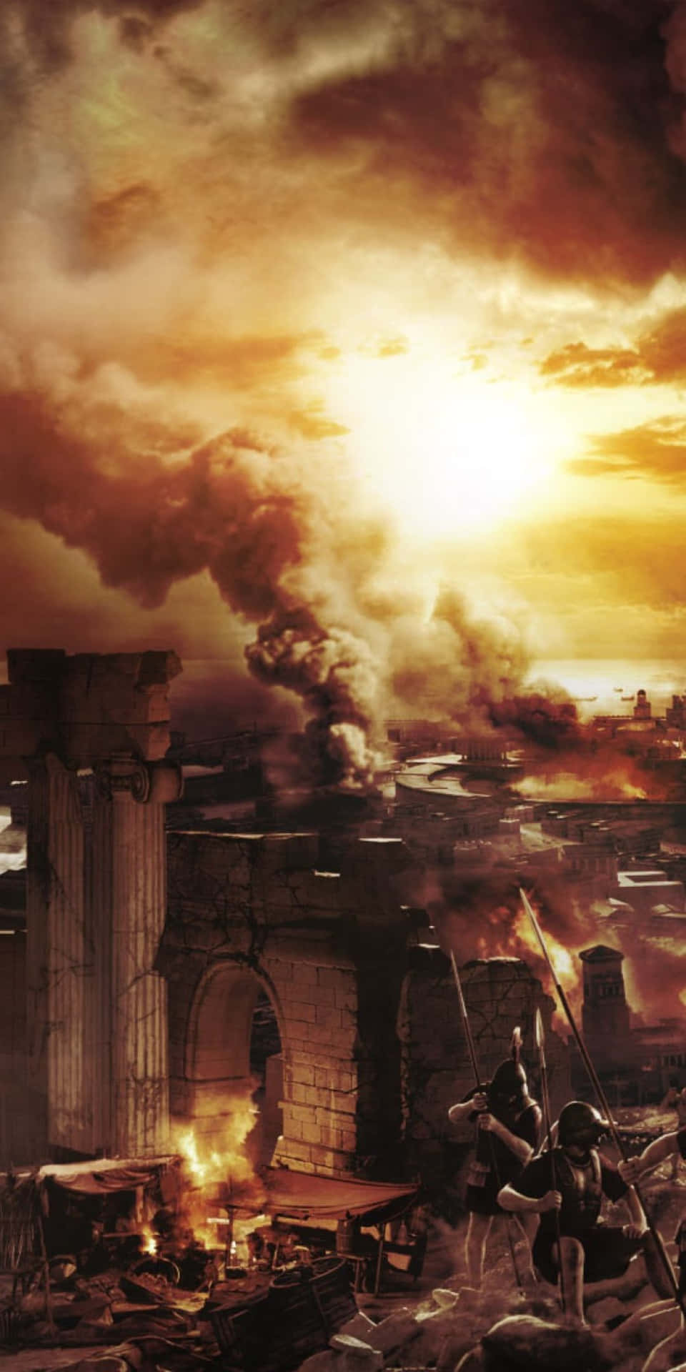 Pixel 3 Total War Rome 2 Background Burning City