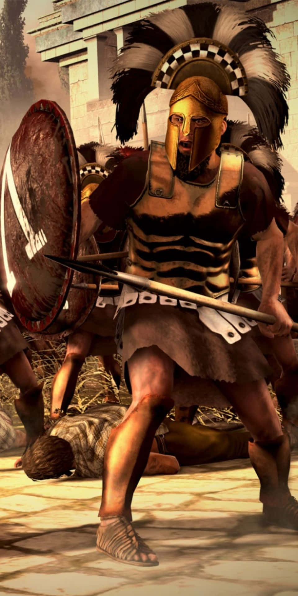 Pixel 3 Total War Rome 2 Background Spartan Golden Armor