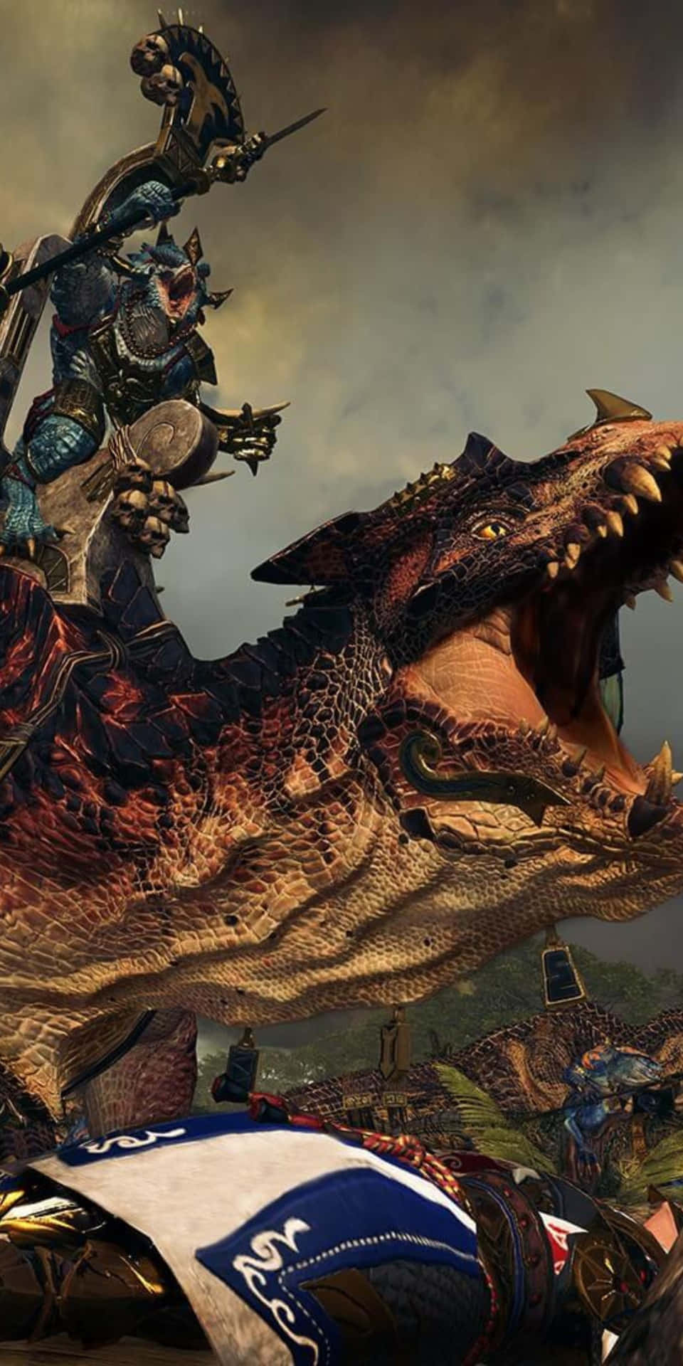 Pixel3 Total War Warhammer Ii Bakgrundsbild Med Högljudda Strider.