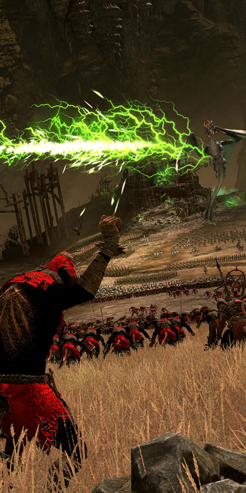 Pixel3 Hintergrundbild Von Total War Warhammer Ii Mit Drachen.