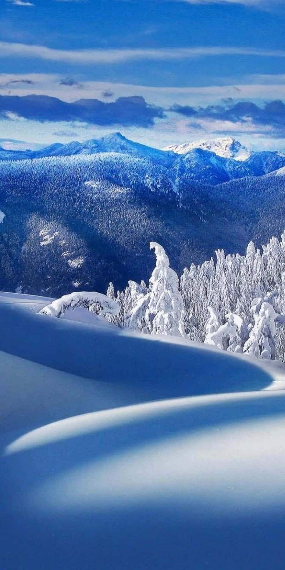 Pixel3 Winter Hintergrund Glatte Schneefläche