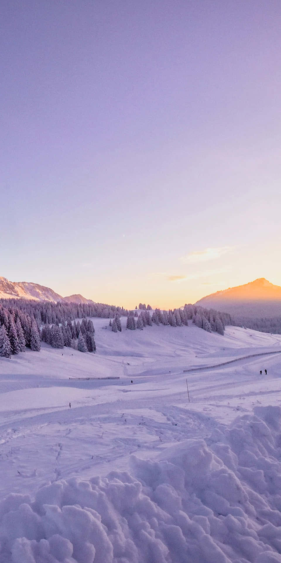 Pixel3 Winter Hintergrund Mit Tief Verschneiter Umgebung Und Menschen