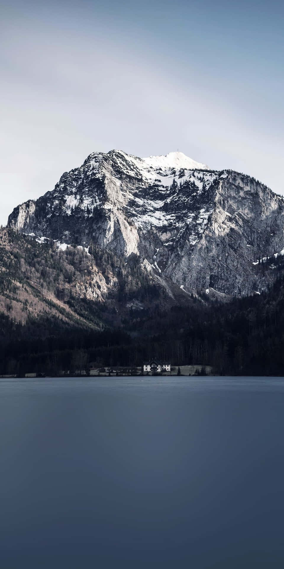 Pixel3 Winterhintergrund Riesiger Schneebedeckter Berg