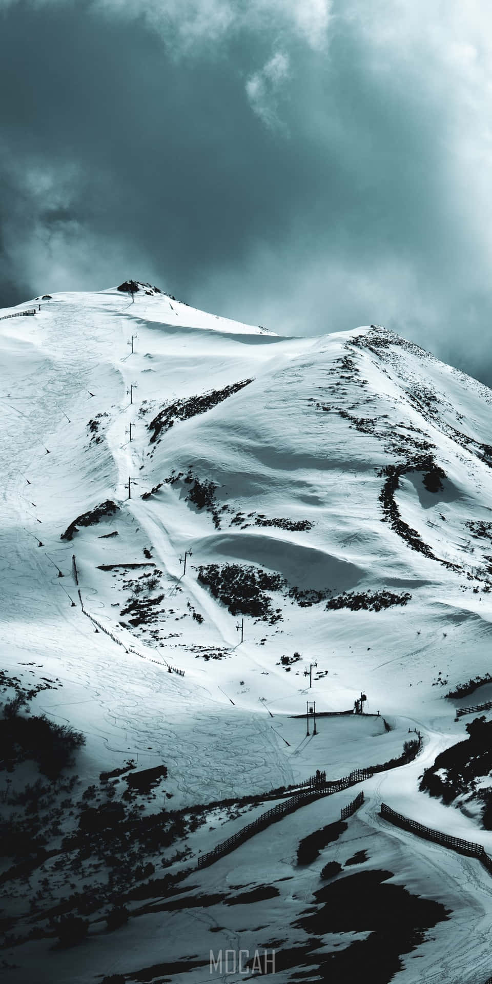 Pixel 3 Vinter Baggrund Snefuld Hillside Mountain.