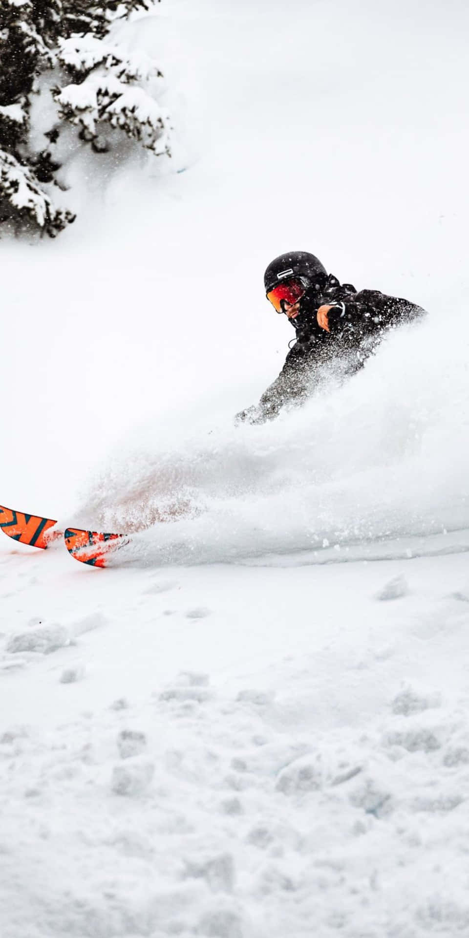 Down Slope -  Pixel 3 Vinter Baggrund Snowboarder Glider ned Skråning