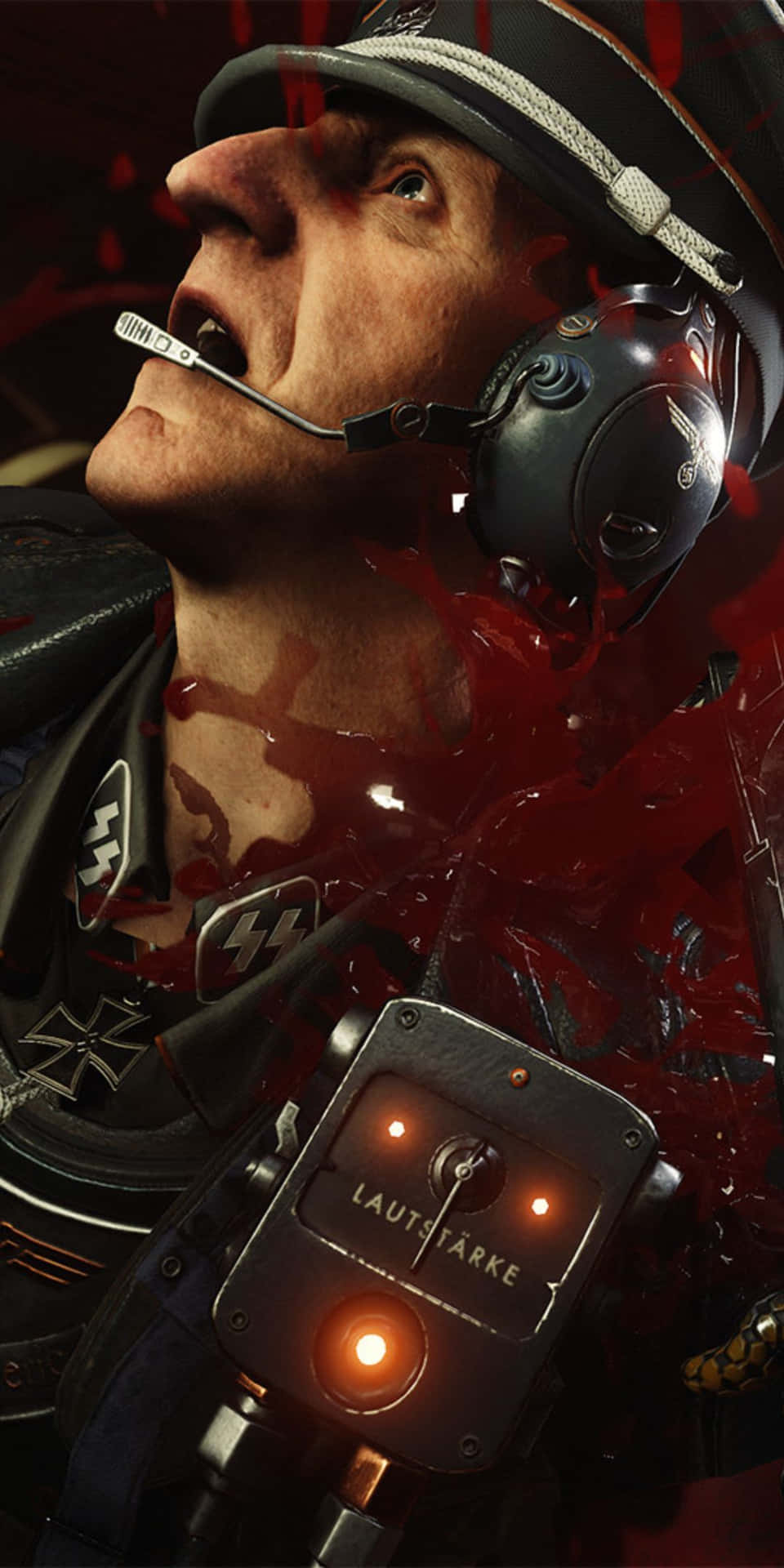 A Man In A Military Uniform With Blood On His Face