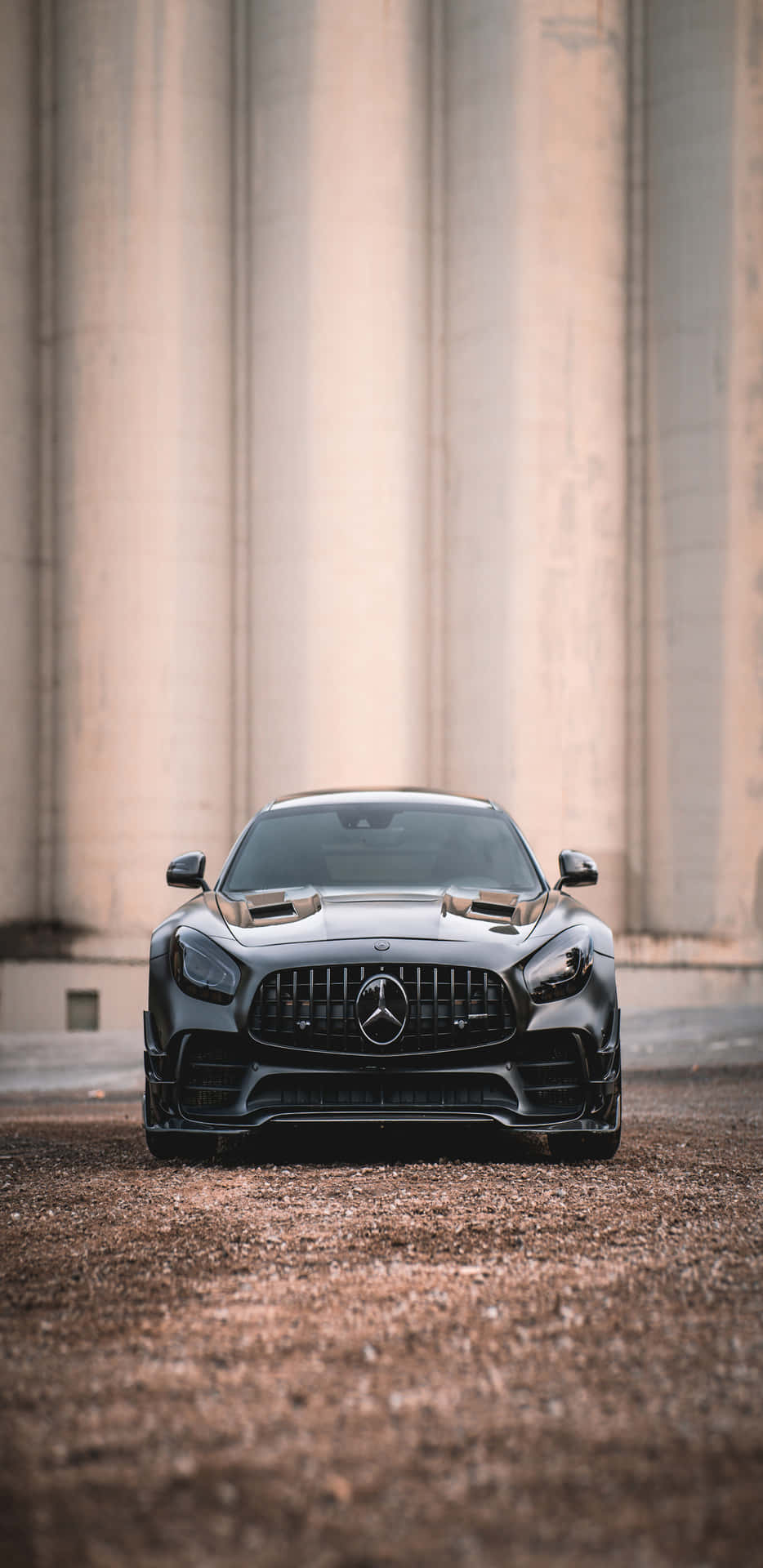 Glossy Black Mercedes-benz Pixel 3xl Amg Gt-r Background